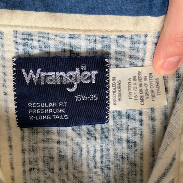 Vintage Vintage 90s Wrangler Brushpopper Pearl Snap Western Shirt | Grailed