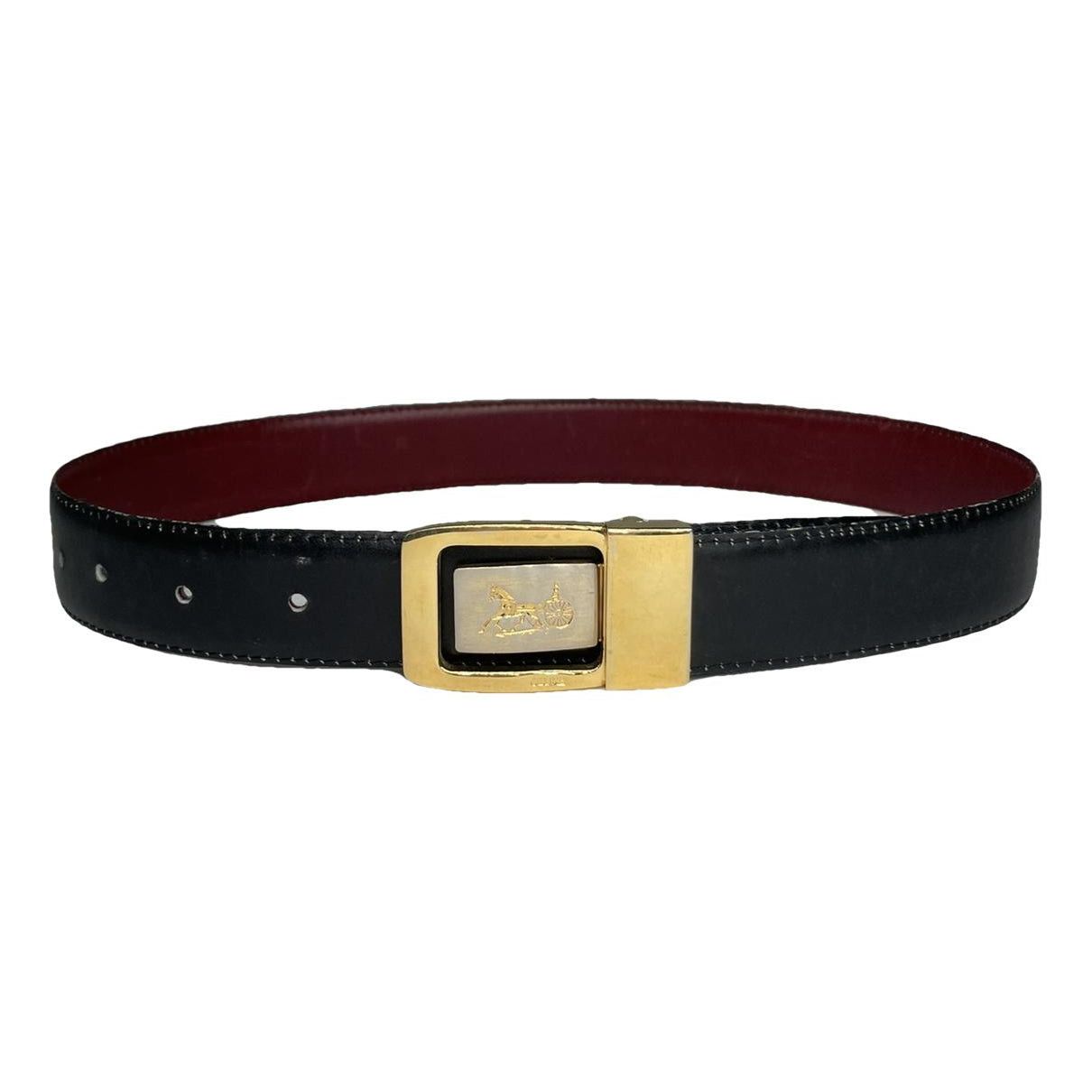 Celine Triomphe Burgundy Leather Belt Size ONE SIZE - 1 Thumbnail