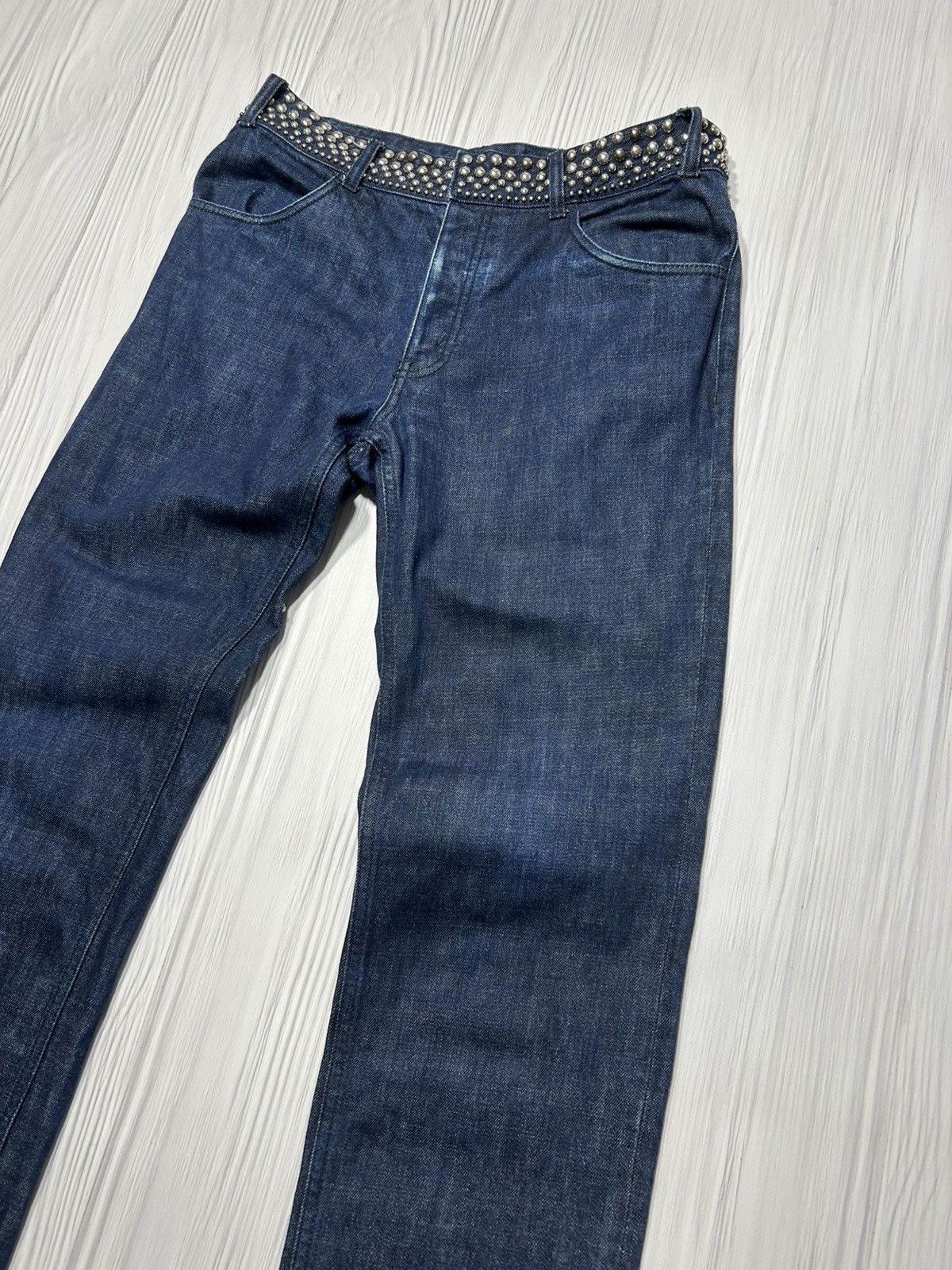 Prada Prada SS12 Studded Waistband Denim Pants Size 33 Size US 33 - 5 Thumbnail