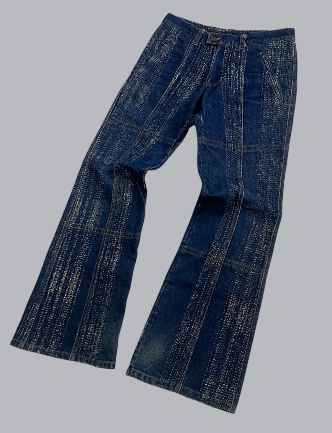 Tornado Mart Vintage Tornado Mart Flare Boho-Chic Unique Stitch Detailing Size US 29 - 2 Thumbnail