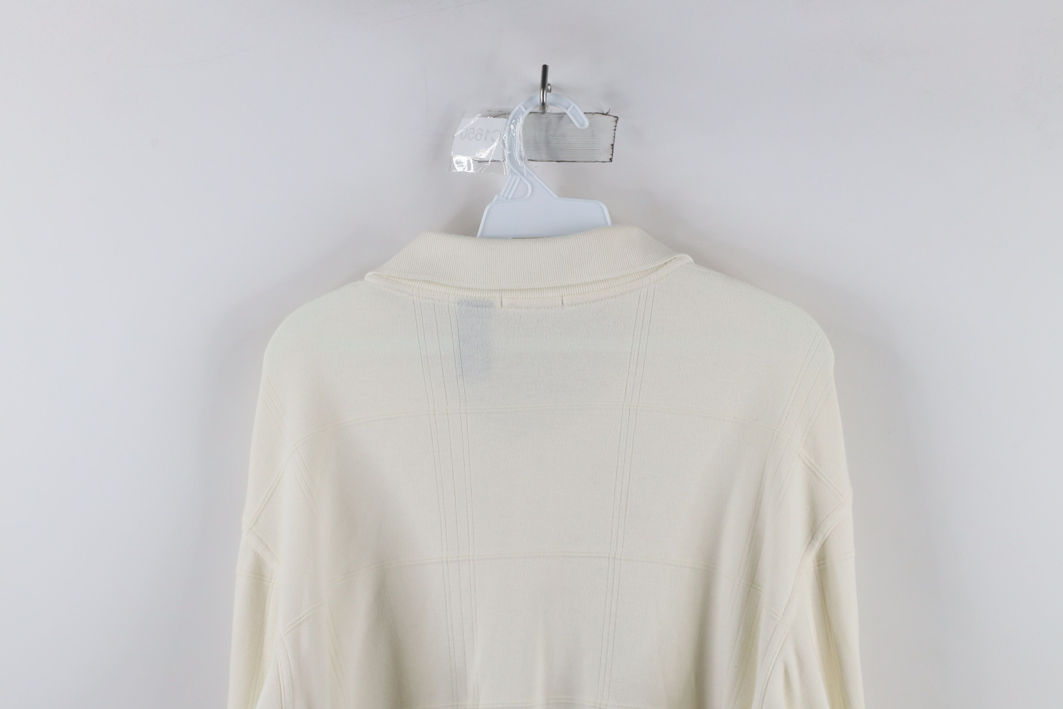 Vintage Vintage 90s Streetwear Long Sleeve Rugby Polo Shirt Cream Size US M / EU 48-50 / 2 - 7 Thumbnail