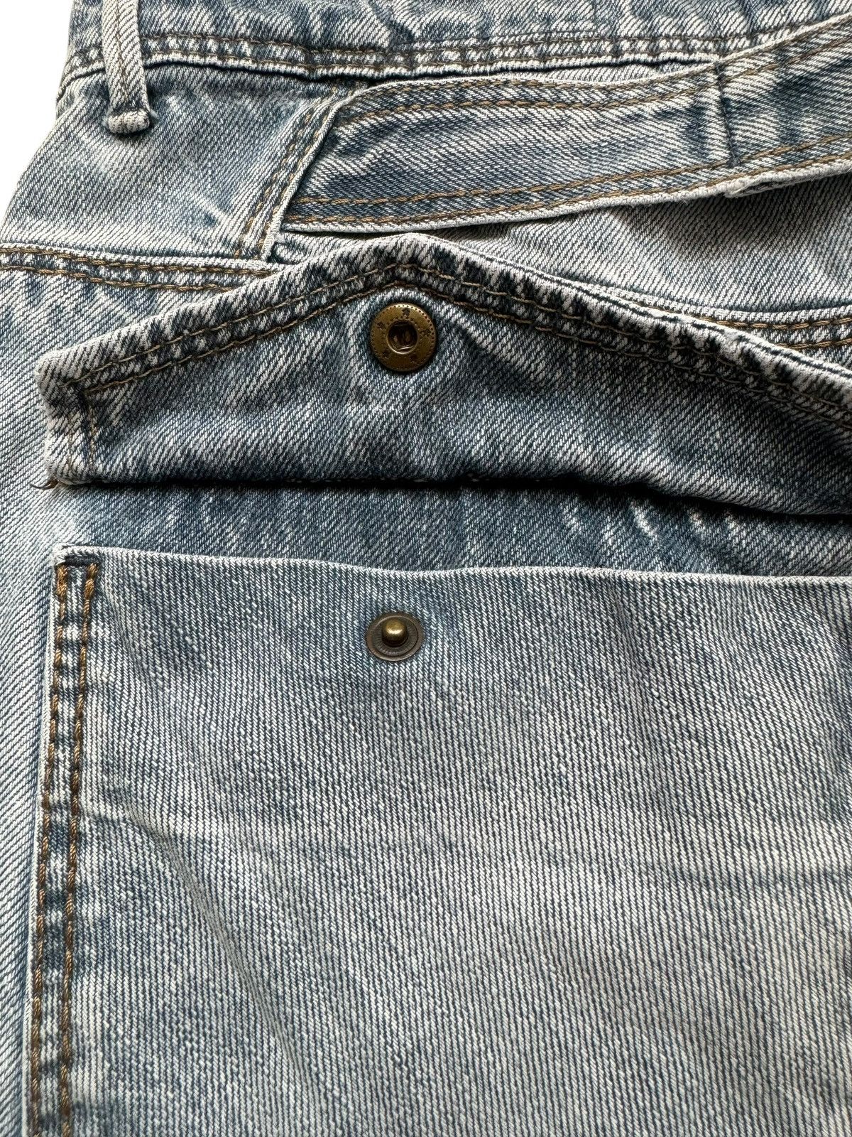 If Six Was Nine Vintage Zara Buckle Back Faded Distressed Jeans Size US 33 - 13 Thumbnail