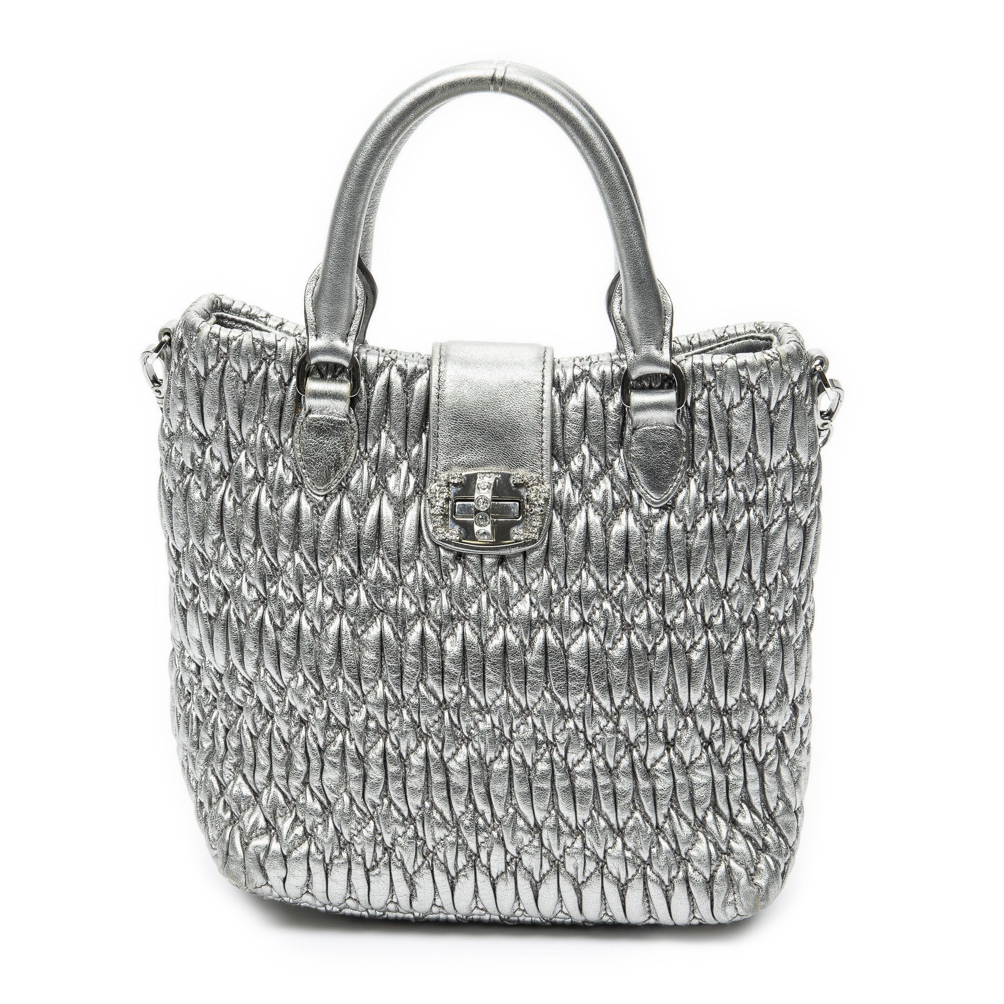 Miu Miu Small Turn Lock Crystal Tote Size ONE SIZE - 1 Thumbnail