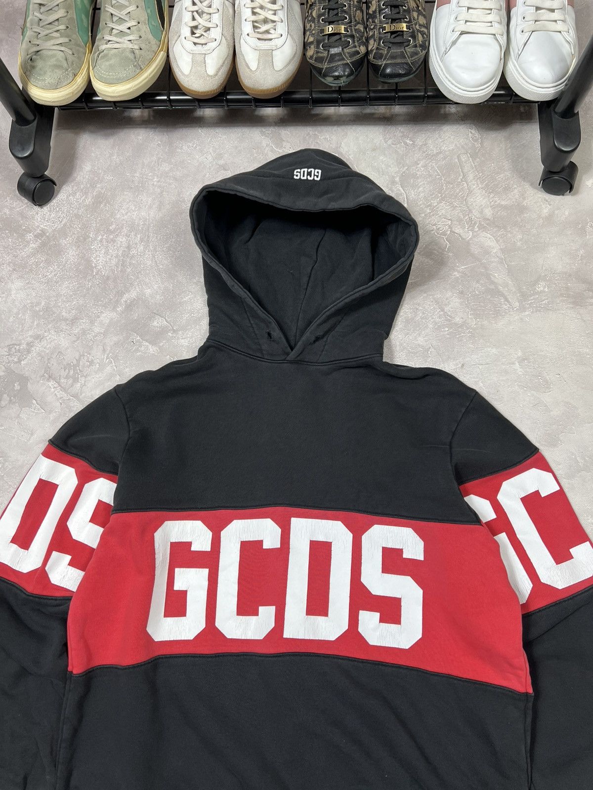 GCDS Vintage GCDS Distressed Baggy Hoodie Size US M / EU 48-50 / 2 - 5 Thumbnail
