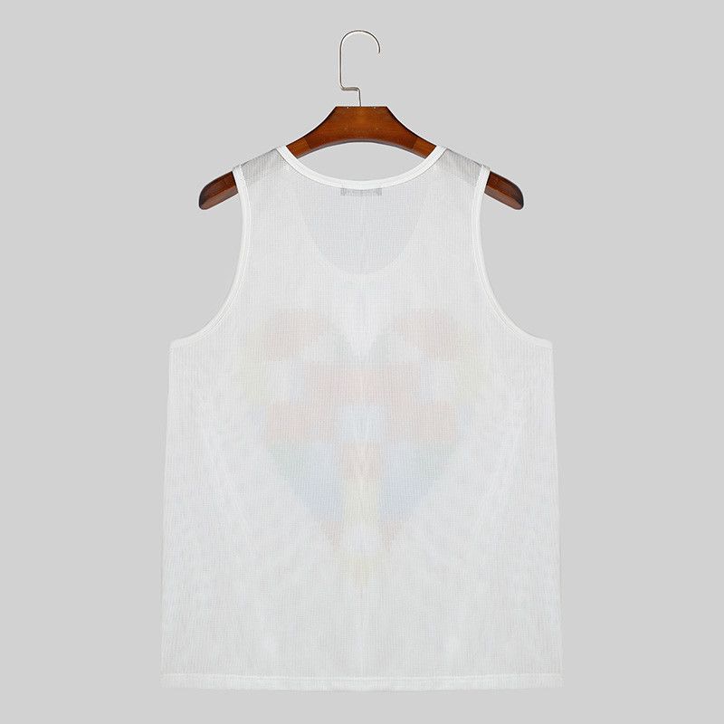 Japanese Brand × Vintage Patch Printed Polyester Heart Tank Top A007 Size US L / EU 52-54 / 3 - 3 Thumbnail
