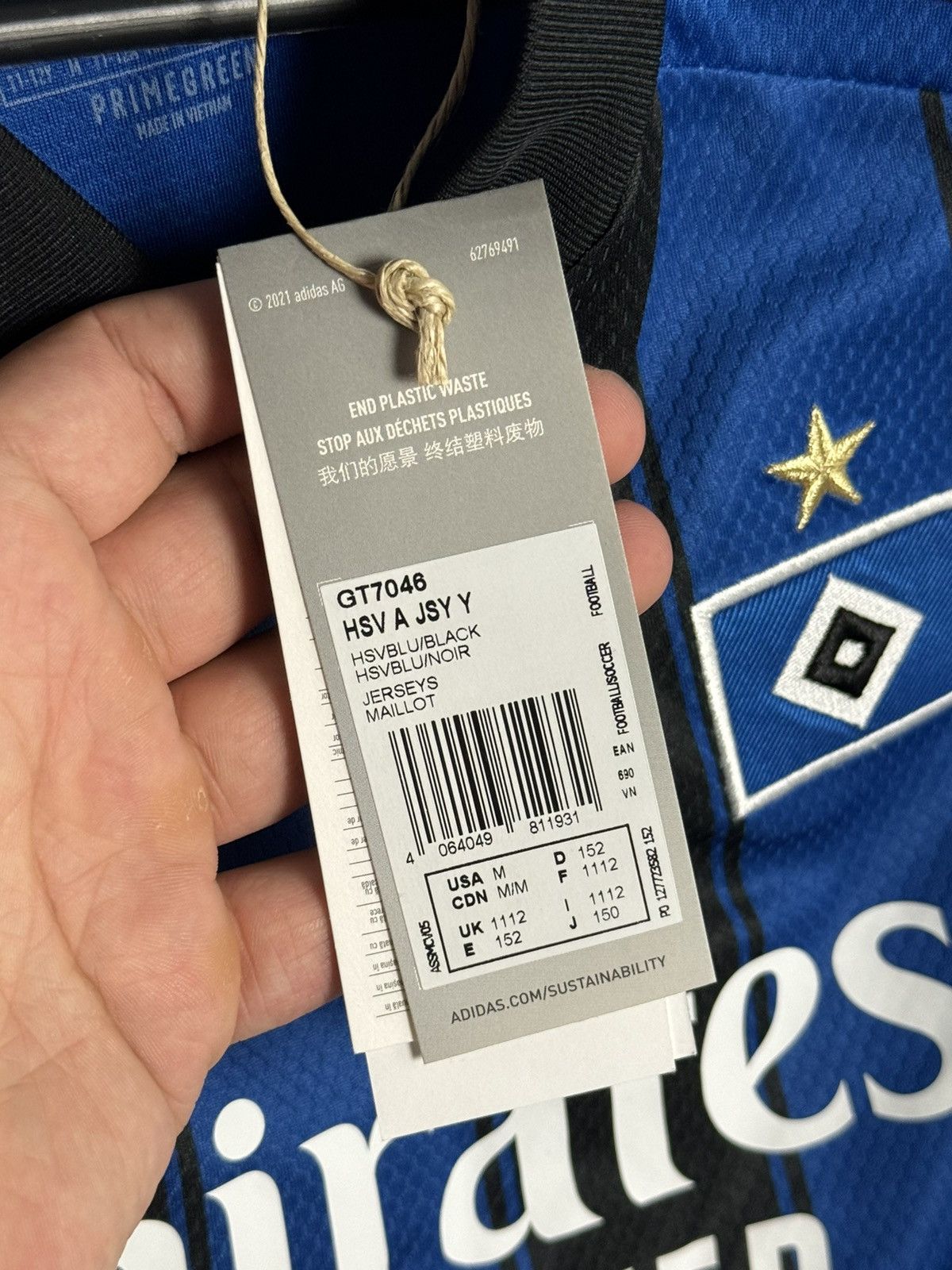Adidas KIDS New Hamburg 21/22 Away Football Jersey T-Shirt Size US XS / EU 42 / 0 - 10 Thumbnail