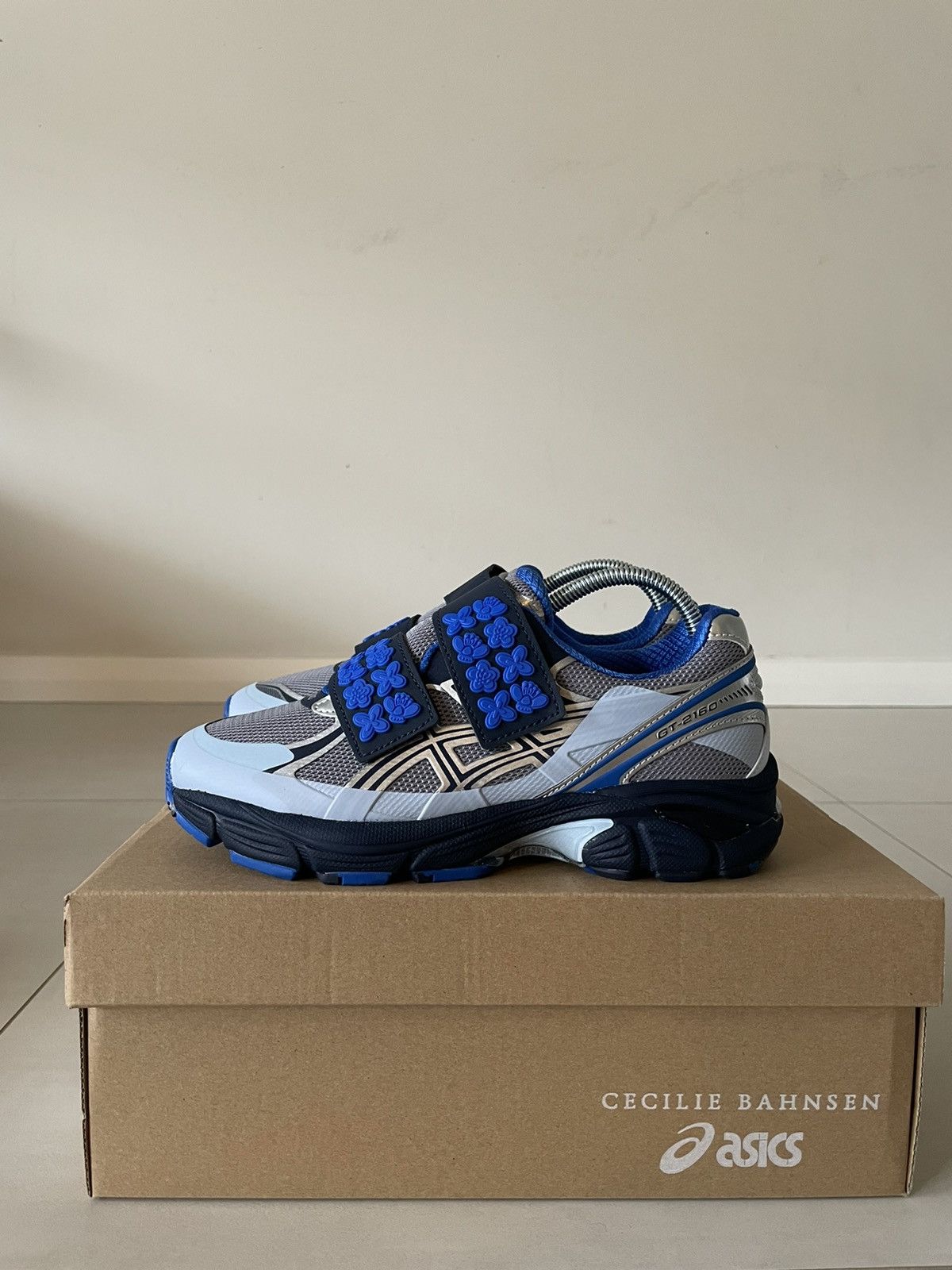 image of Asics x Cecilie Bahnsen Midnight Shoes in Blue, Women's (Size 4)