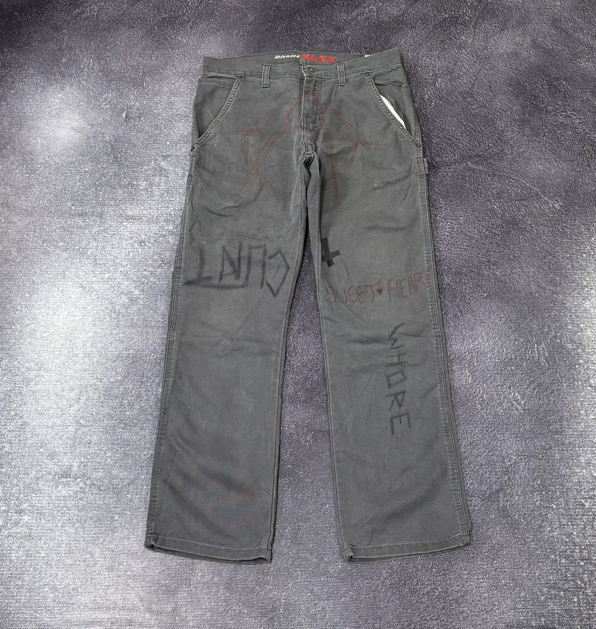 Dickies Vintage Dickies Custom Anarchy Cult Hype Pants Size US 30 / EU 46 - 2 Thumbnail