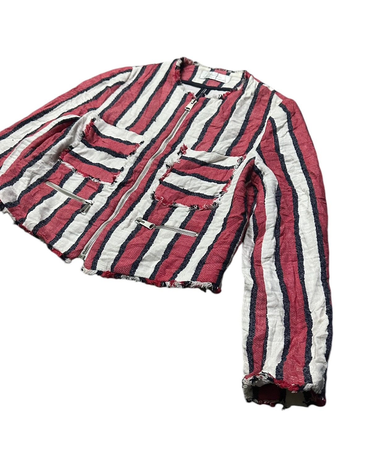 Zara Zara striped cropped jacket Melissa and joe Size M / US 6-8 / IT 42-44 - 6 Thumbnail