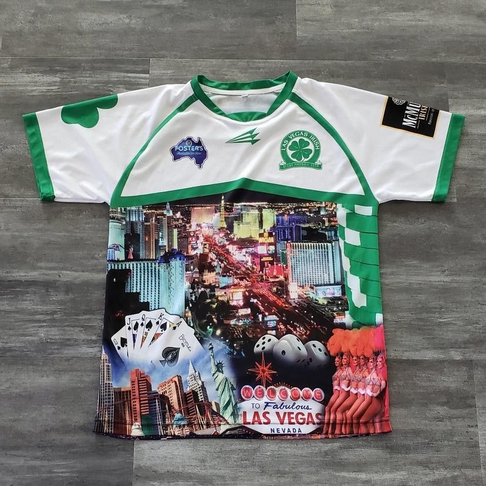 Designer White Las Vegas Irish Professional Rugby Jersey Size US M / EU 48-50 / 2 - 1 Thumbnail