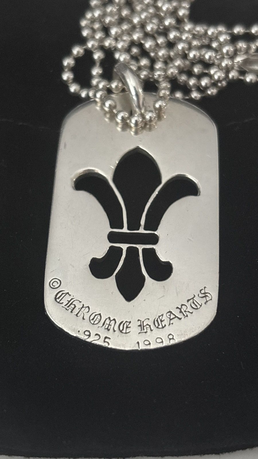 Chrome Hearts *Rare* Chrome Hearts Fleur Dog Tag Size ONE SIZE - 3 Thumbnail