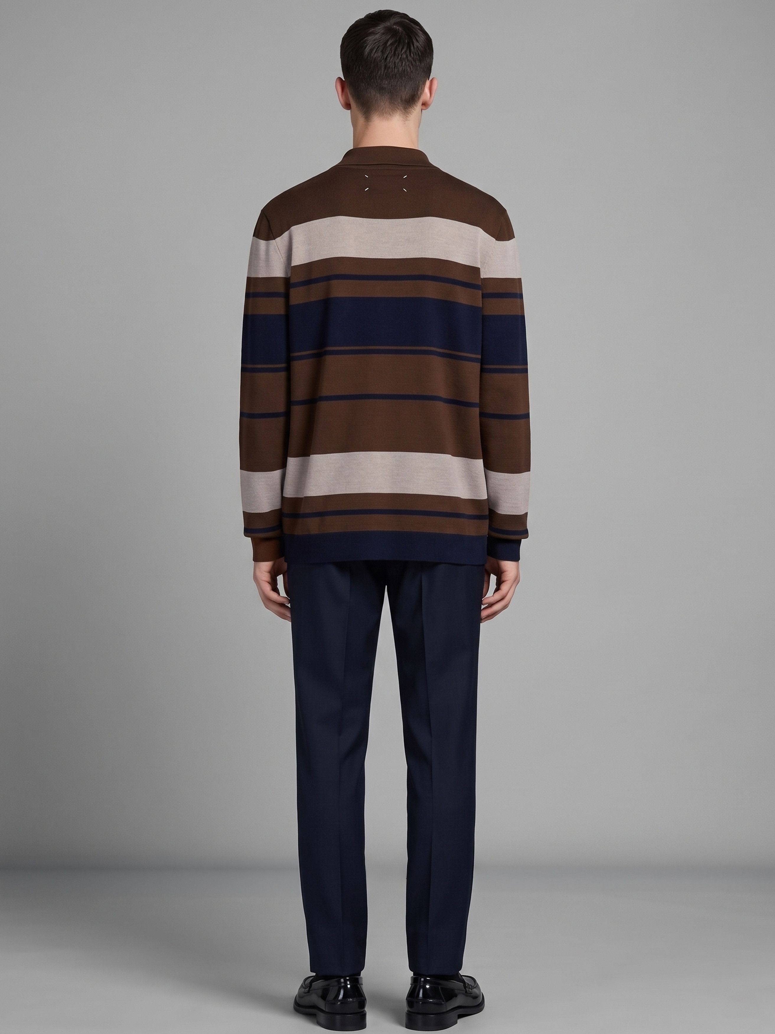 Maison Margiela Striped Knit Button Front Cardigan Size US XL / EU 56 / 4 - 3 Thumbnail