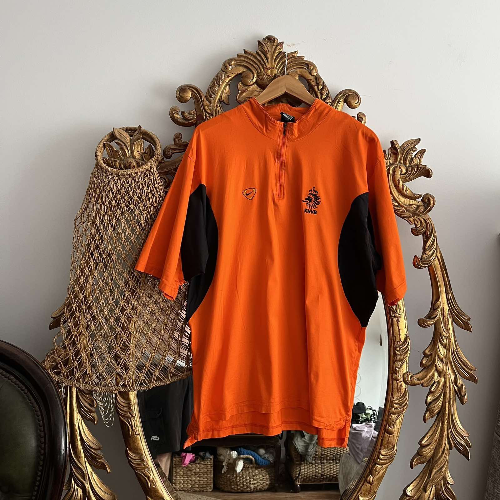 Nike Vintage Nike x KNVB Netherlands 90s 1/4 Zip Orange Size US XL / EU 56 / 4 - 1 Thumbnail