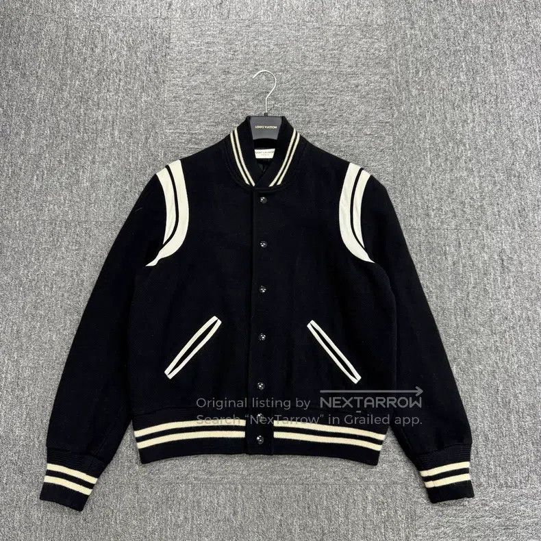 Saint Laurent Paris Saint Laurent Paris Wool and Leather Baseball Jacket Size US M / EU 48-50 / 2 - 1 Thumbnail