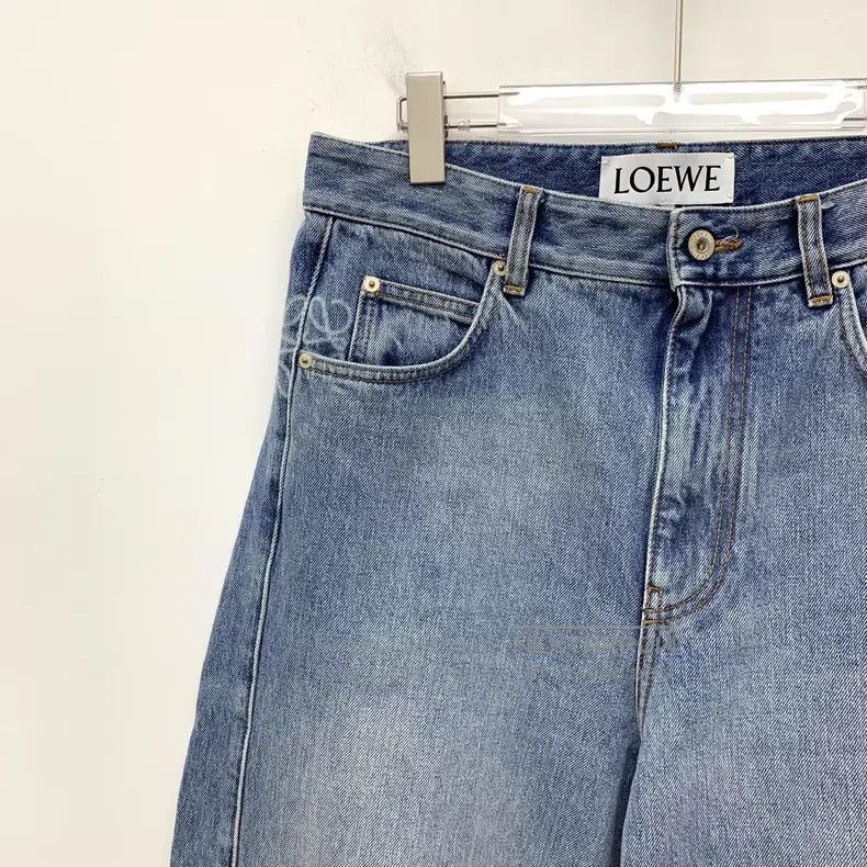 Loewe Loewe Blue washed cotton denim wide leg long pants Size 25" / US 0 / IT 36 - 3 Thumbnail