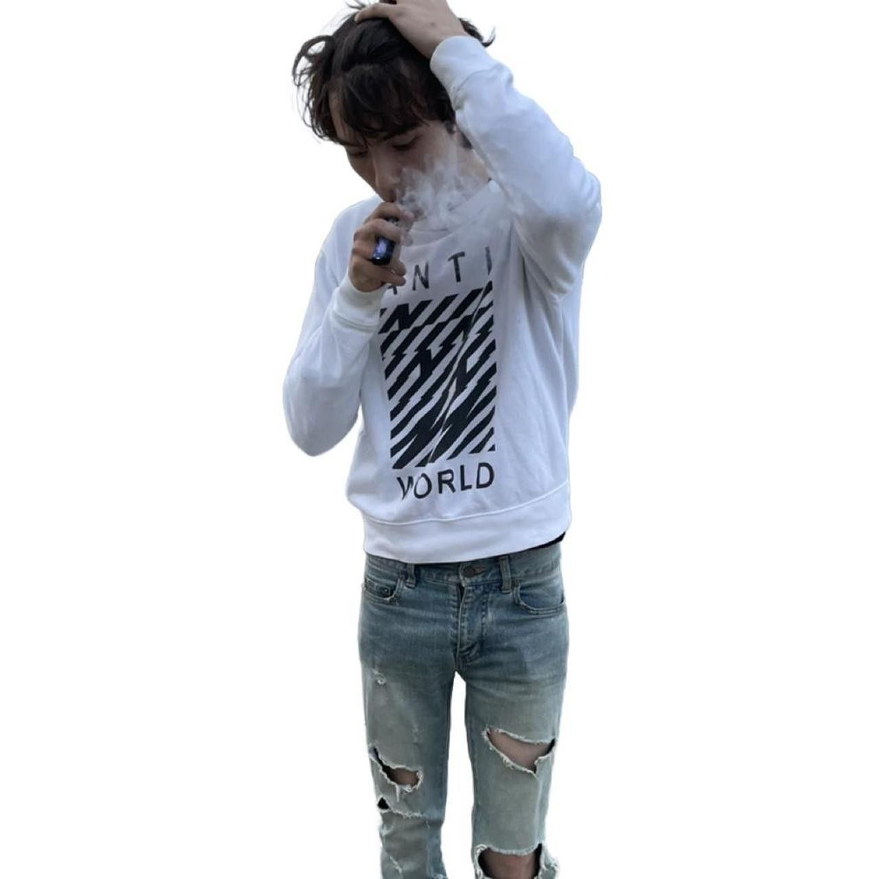 Number (N)ine number nine studious "anti world"crewneck Size US S / EU 44-46 / 1 - 3 Thumbnail