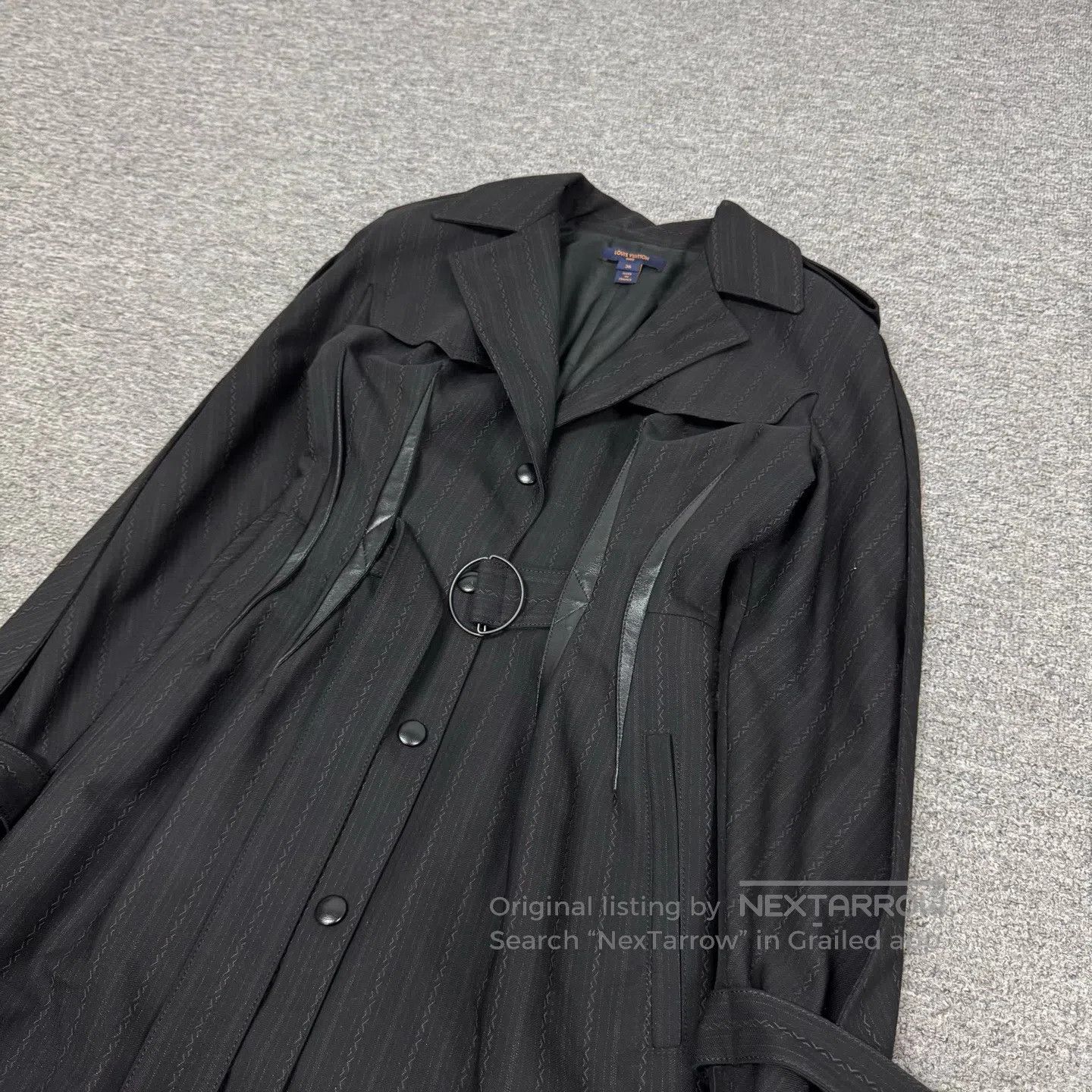Louis Vuitton Louis Vuitton Leather patchwork, vertical striped trench c Size S / US 4 / IT 40 - 3 Thumbnail