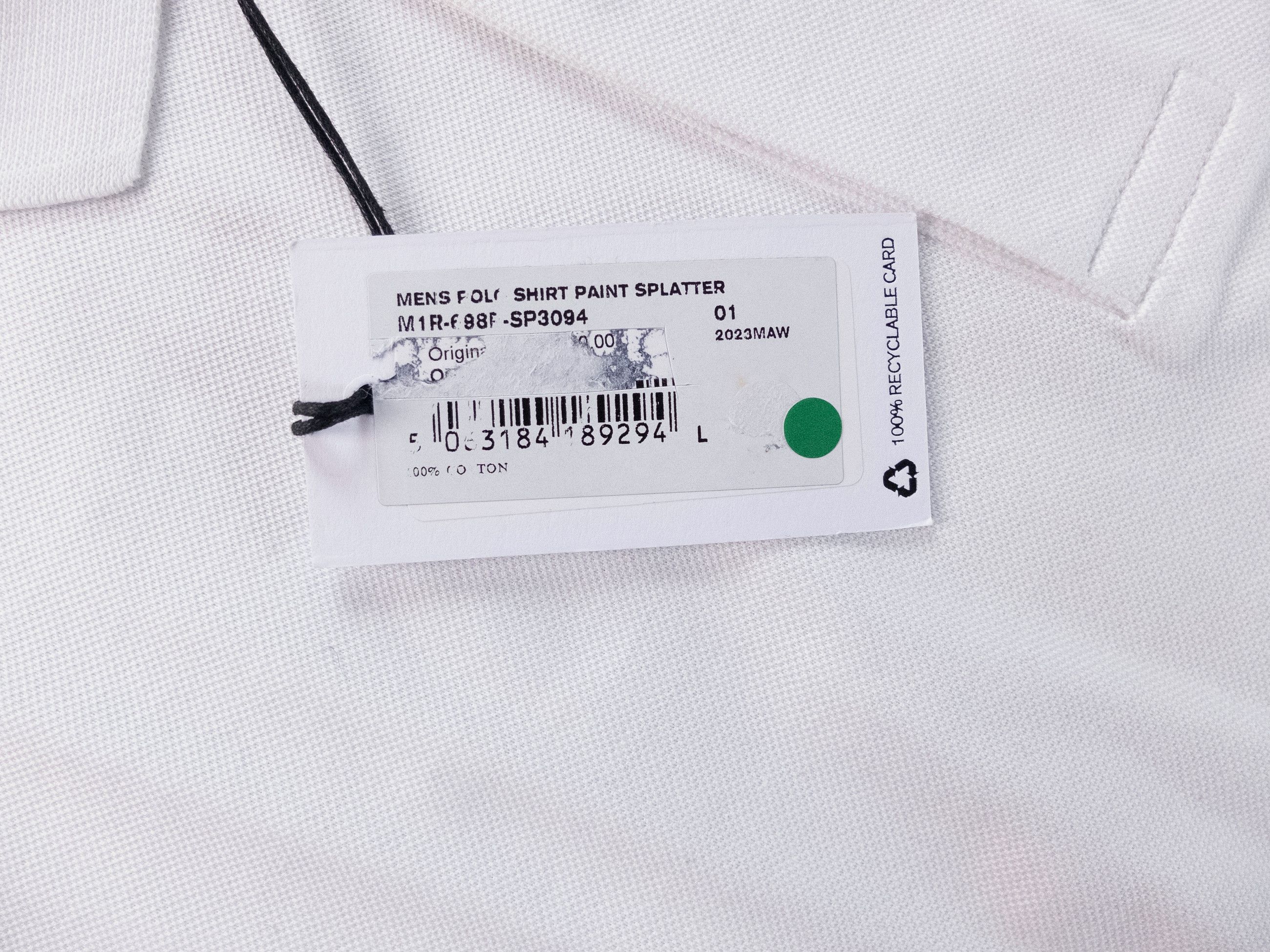 Paul Smith PAUL SMITH mainline white Paint splatter polo shirt Large Size US L / EU 52-54 / 3 - 7 Thumbnail