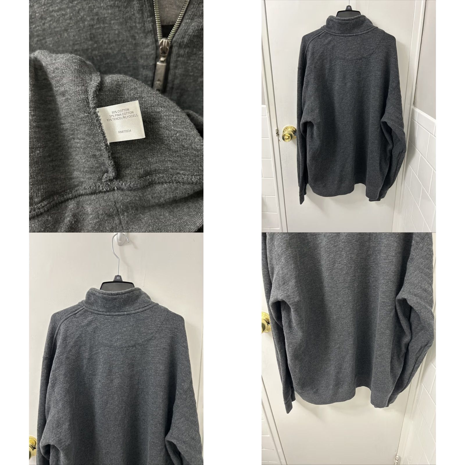Orvis Orvis Sweater Mens XL Gray 1/4 Zip Pima Cotton Pullover Long Sleeve Logo Collared Knit Casual Sweater Mens XL Gray 1/4 Zip Pinot? Size US XL / EU 56 / 4 - 8 Thumbnail