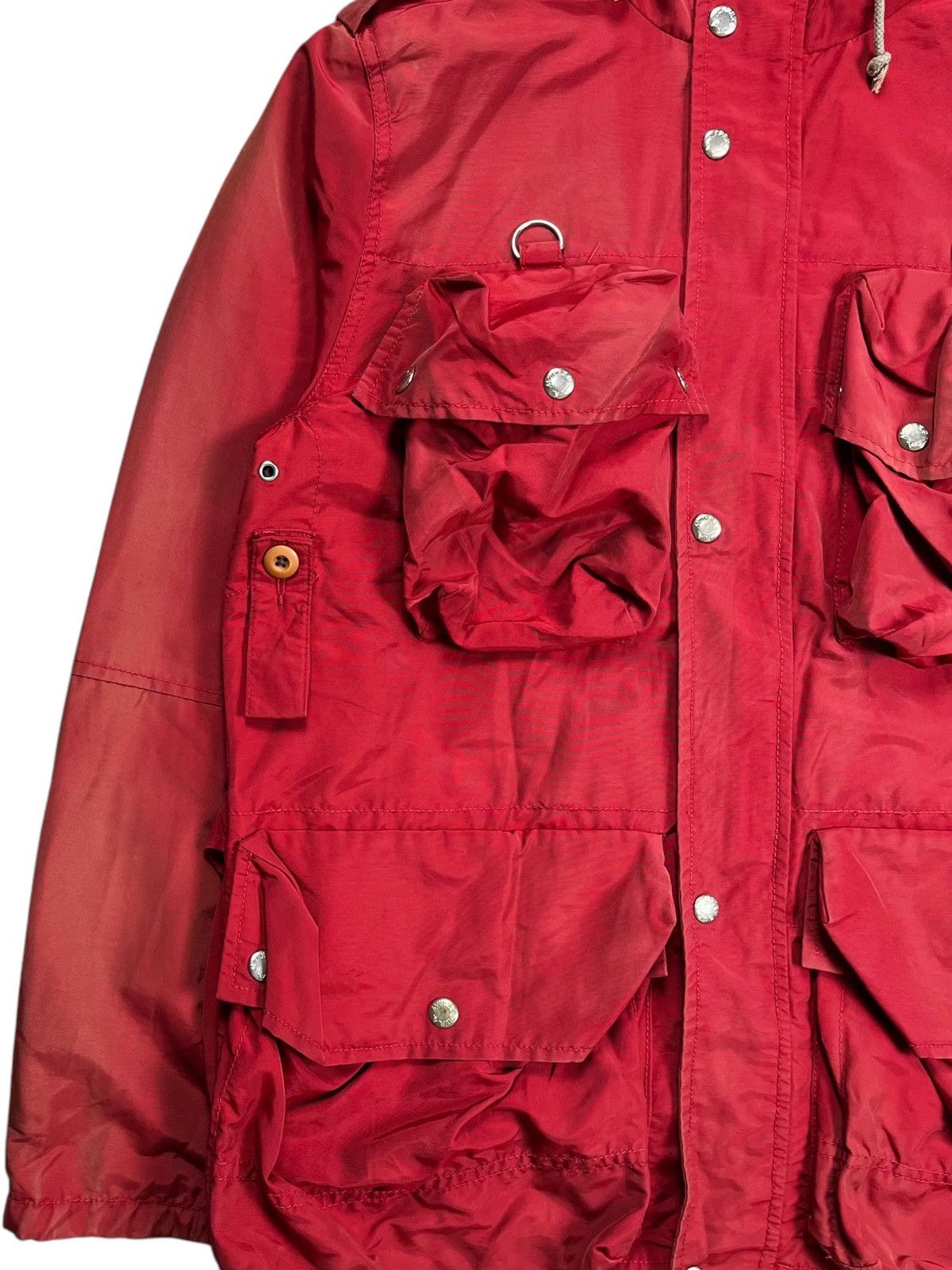 Avirex 1990s Avirex - Fishnet Masked Red Cargo Jacket Size US M / EU 48-50 / 2 - 11 Thumbnail