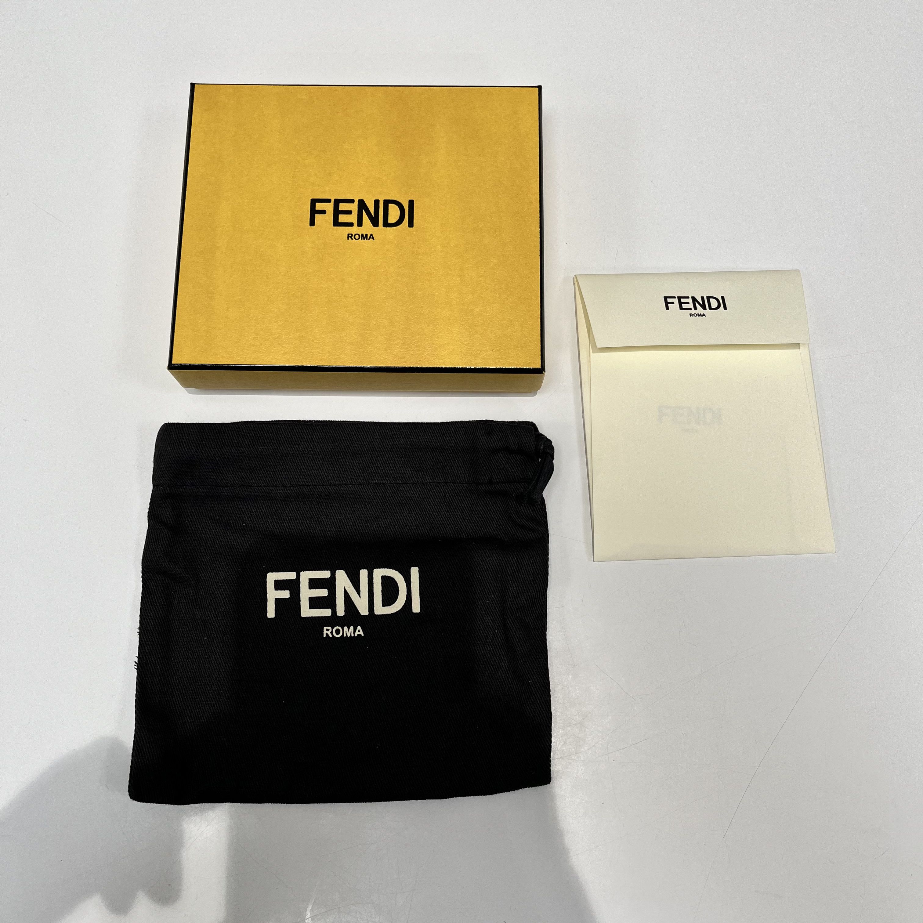 Fendi Fendi Calf Cayman Leather Wallet Black/Yellow Size ONE SIZE - 13 Thumbnail