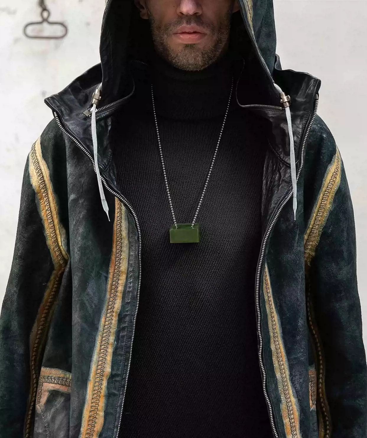 Carol Christian Poell carol christian poell Green dyed leather necklace Size ONE SIZE - 1 Thumbnail