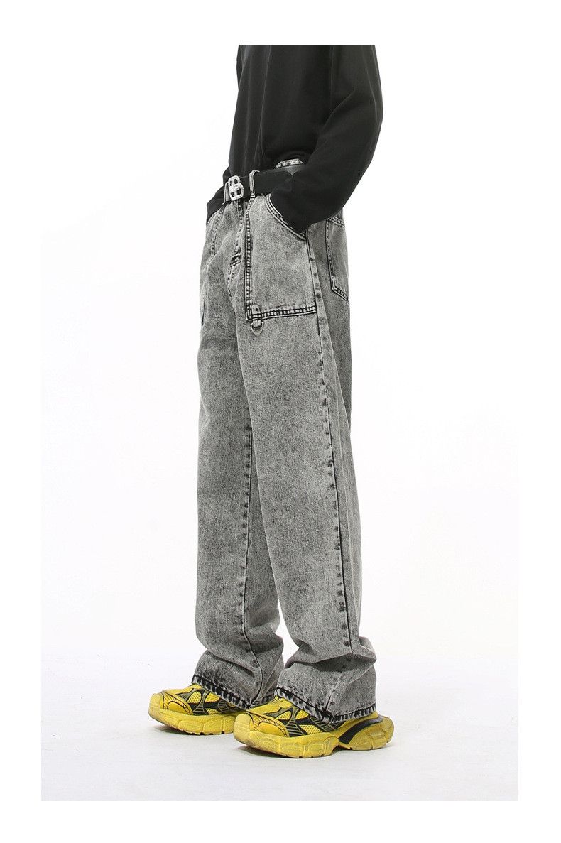 Japanese Brand × Vintage Retro washed cargo straight men's snowflake jeans Size US 32 / EU 48 - 4 Thumbnail