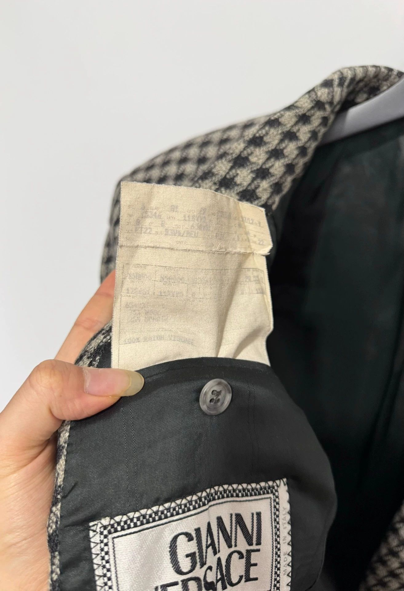 Versace Versace Houndstooth Tweed Blazer 48 Size 48S - 7 Thumbnail