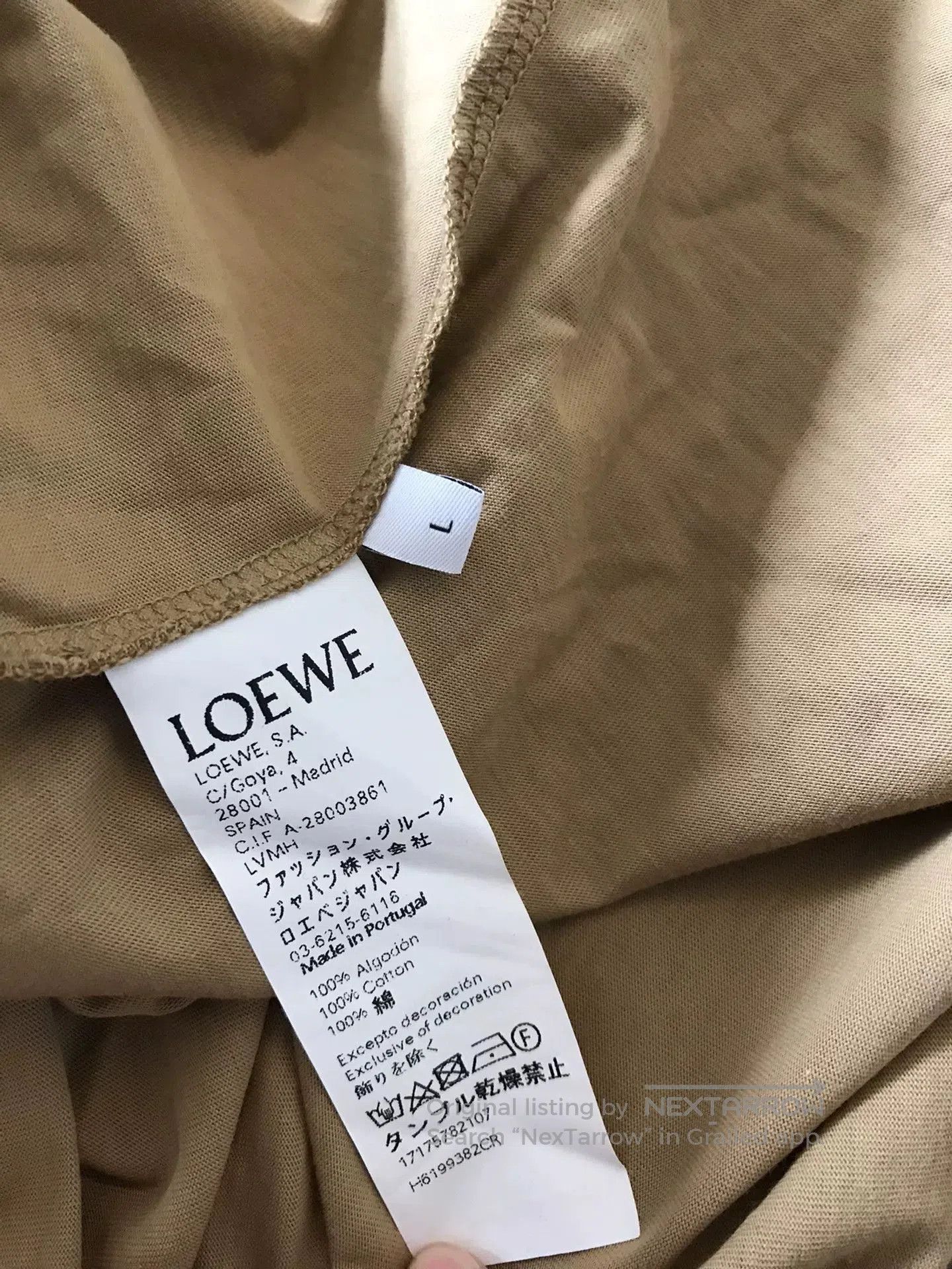 Loewe LOEWE Short Sleeve T-Shirt with Design Sleeves. Size US L / EU 52-54 / 3 - 4 Thumbnail