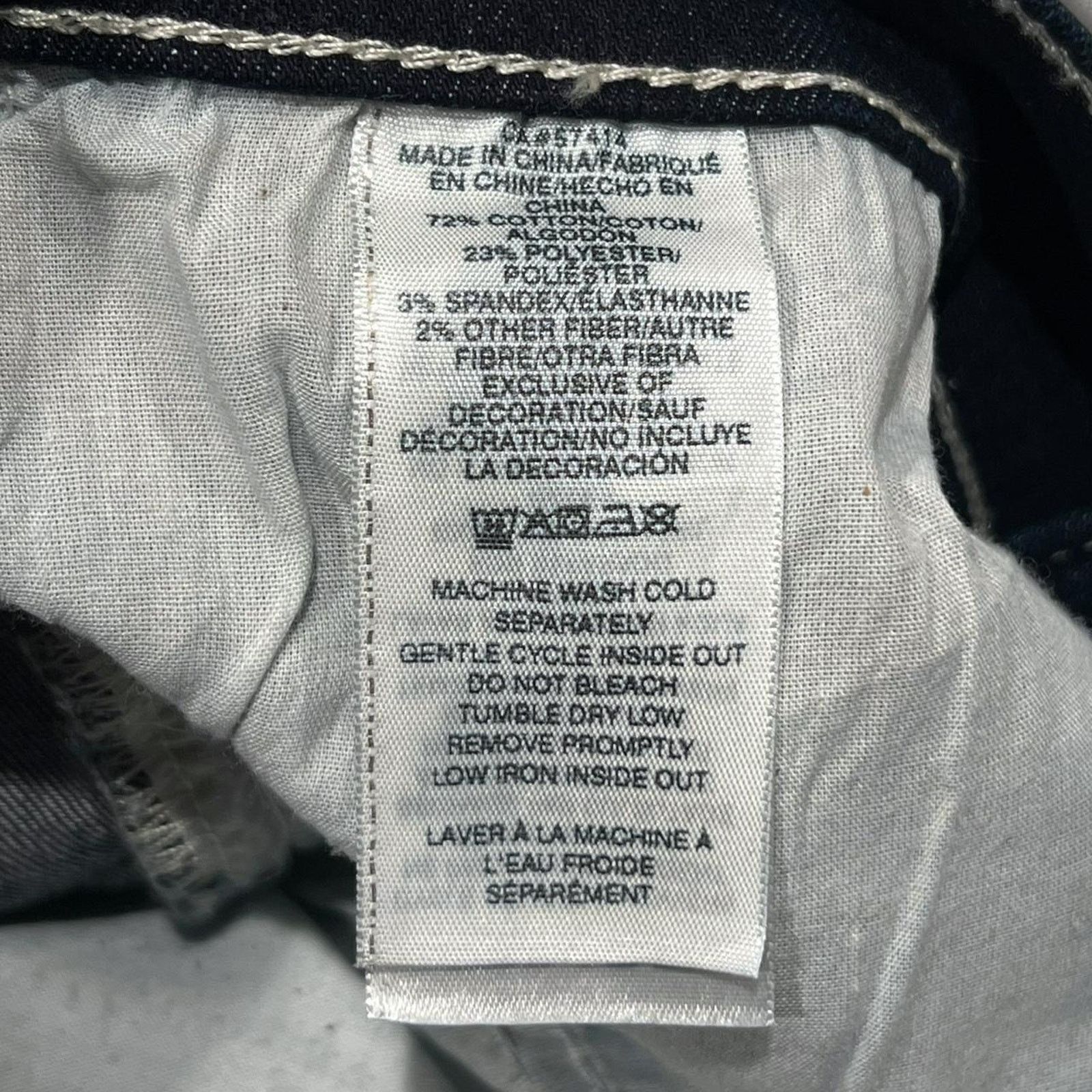 True Religion True Religion (Ricky) Dark Straight-Leg Jeans White Stitch Size US 33 - 7 Thumbnail