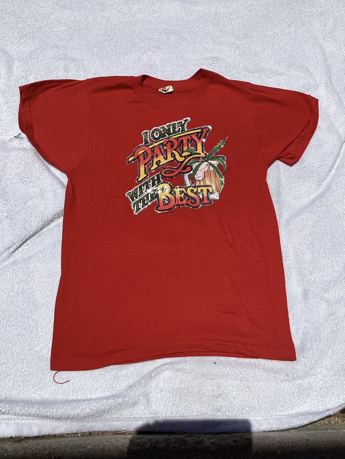 Vintage 80s I only party with the best screen stars tru American Vtg Size US M / EU 48-50 / 2 - 1 Thumbnail