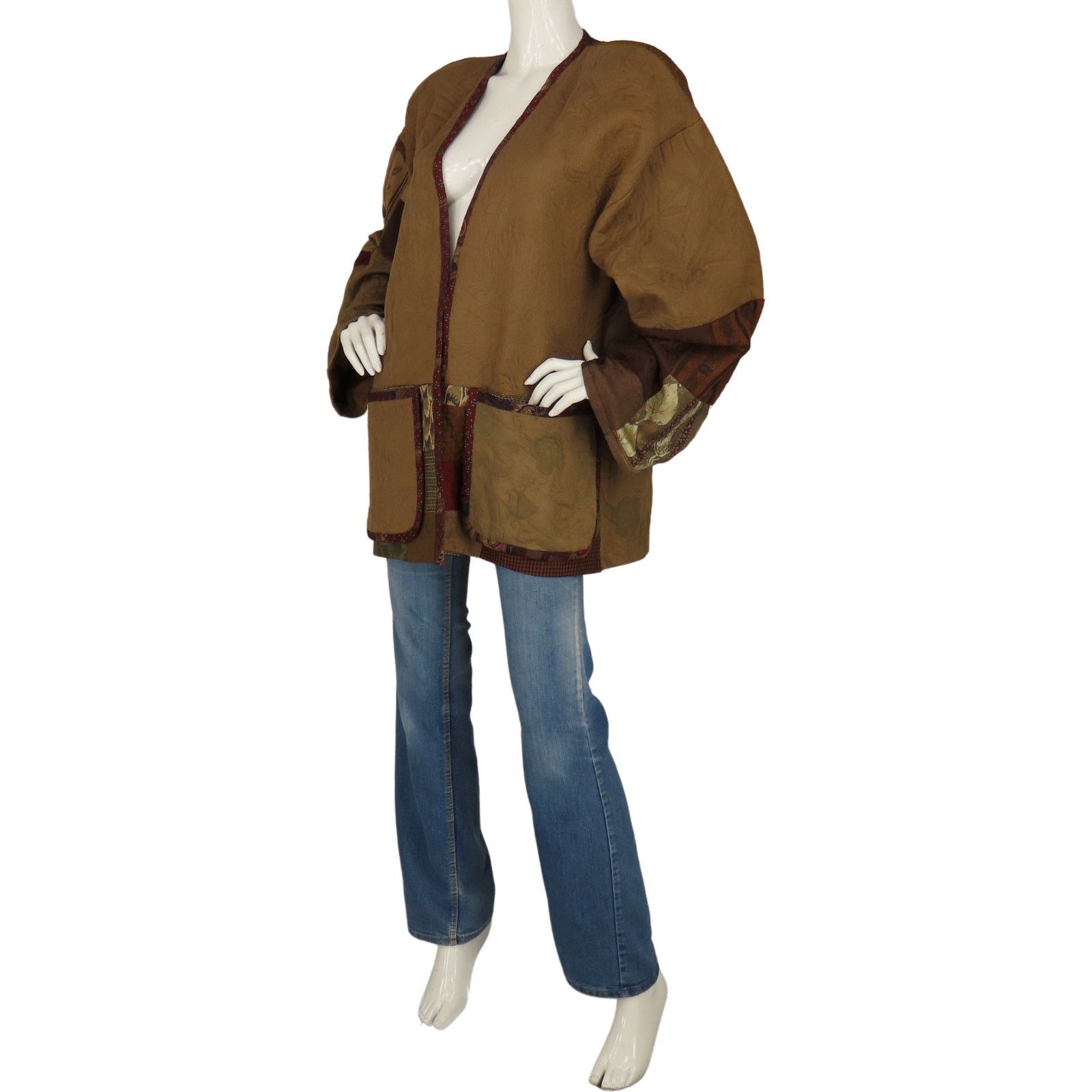 Vintage Vintage Donna Jessica Fabric Patchwork Boho Lagenlook Coat Size XL / US 12-14 / IT 48-50 - 6 Thumbnail