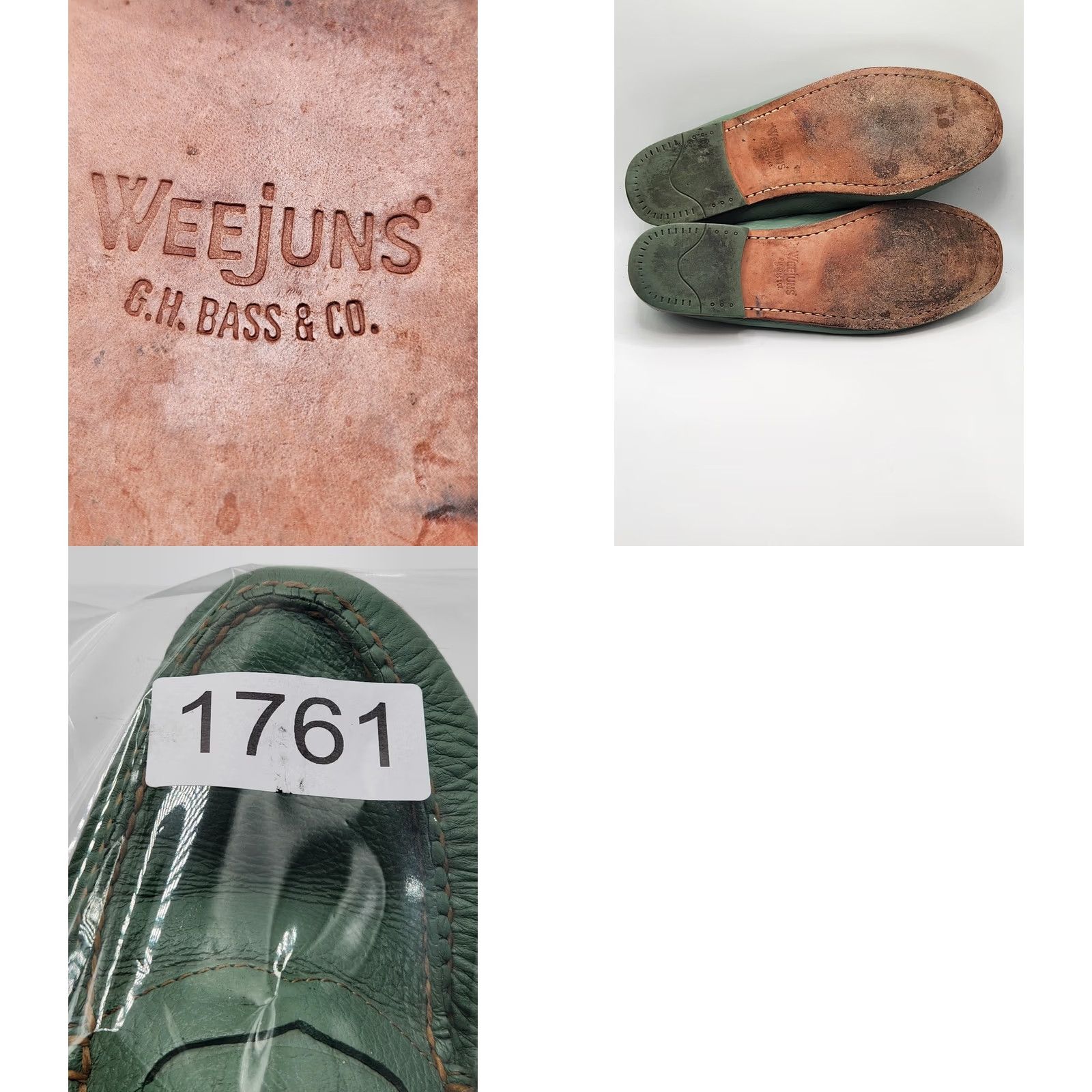 Vintage G.H. Bass & Co. Weejuns Leather Penny Loafers Dress Womens 9 M Green Shoes Size M / US 6-8 / IT 42-44 - 8 Thumbnail