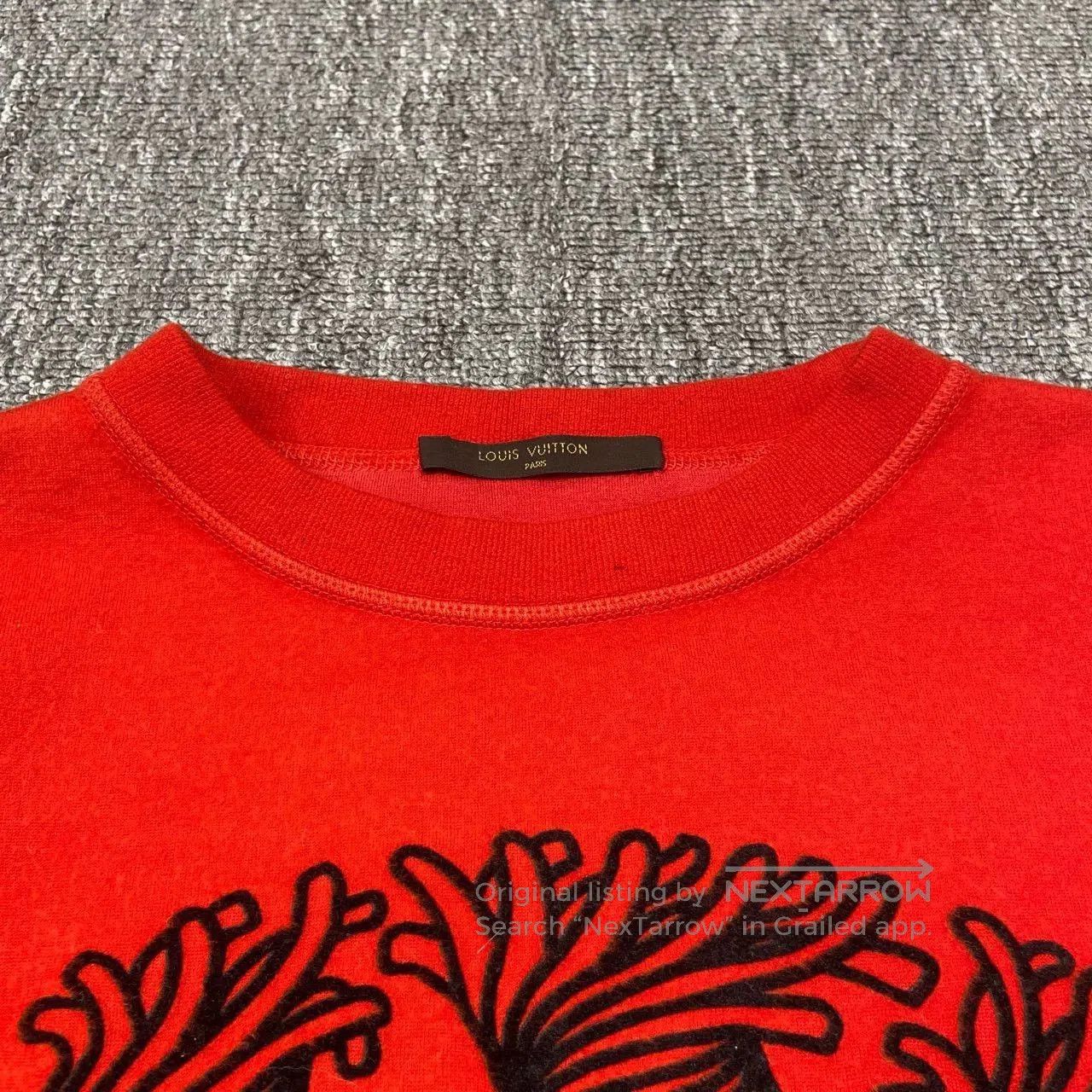 red limited edition knit sweatshirt.