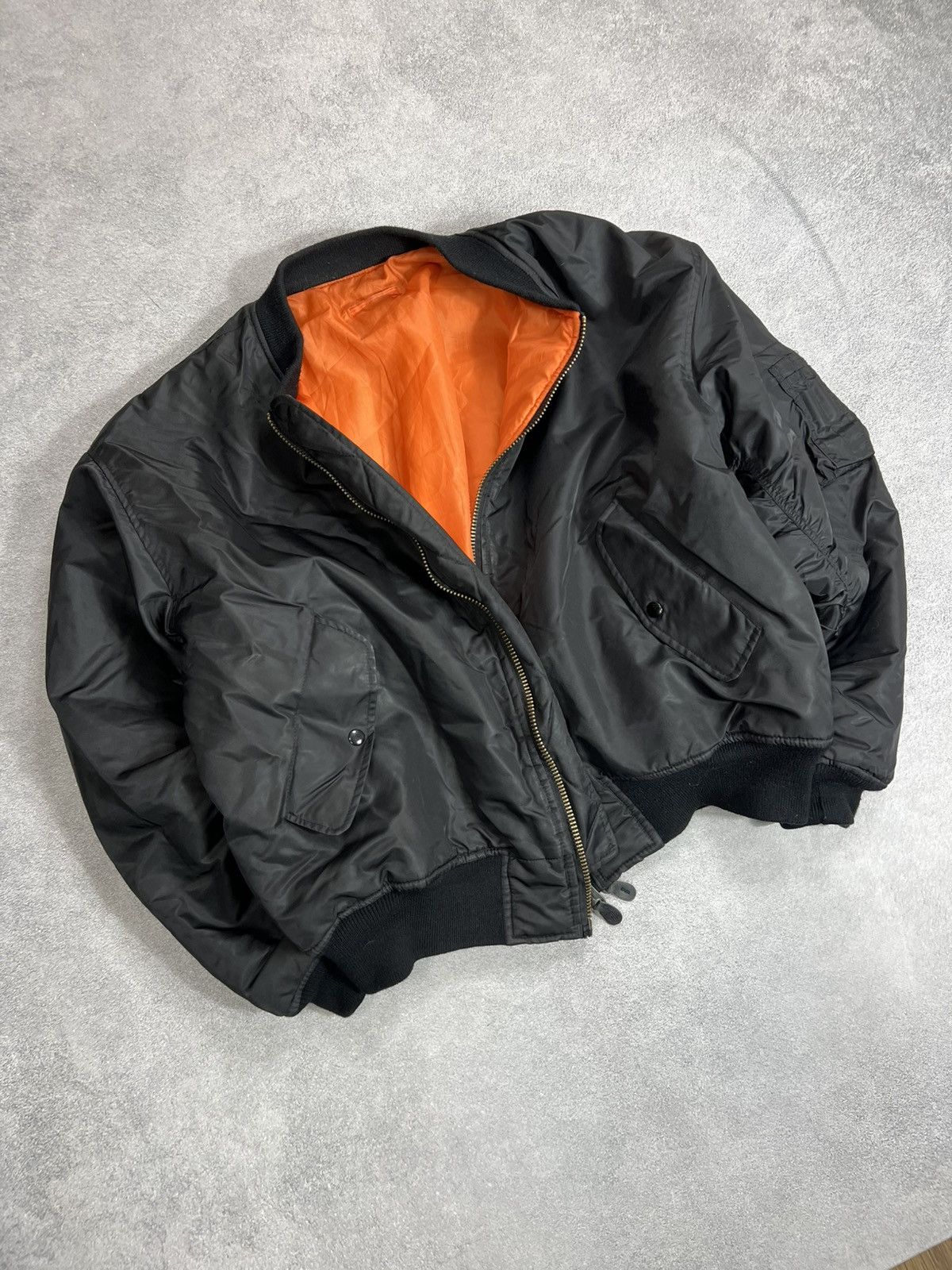 Vintage VTG MA-1 FlY ARCHIVE MADE IN USA RETRO REVERSIBLE Jacket Size US XL / EU 56 / 4 - 7 Thumbnail