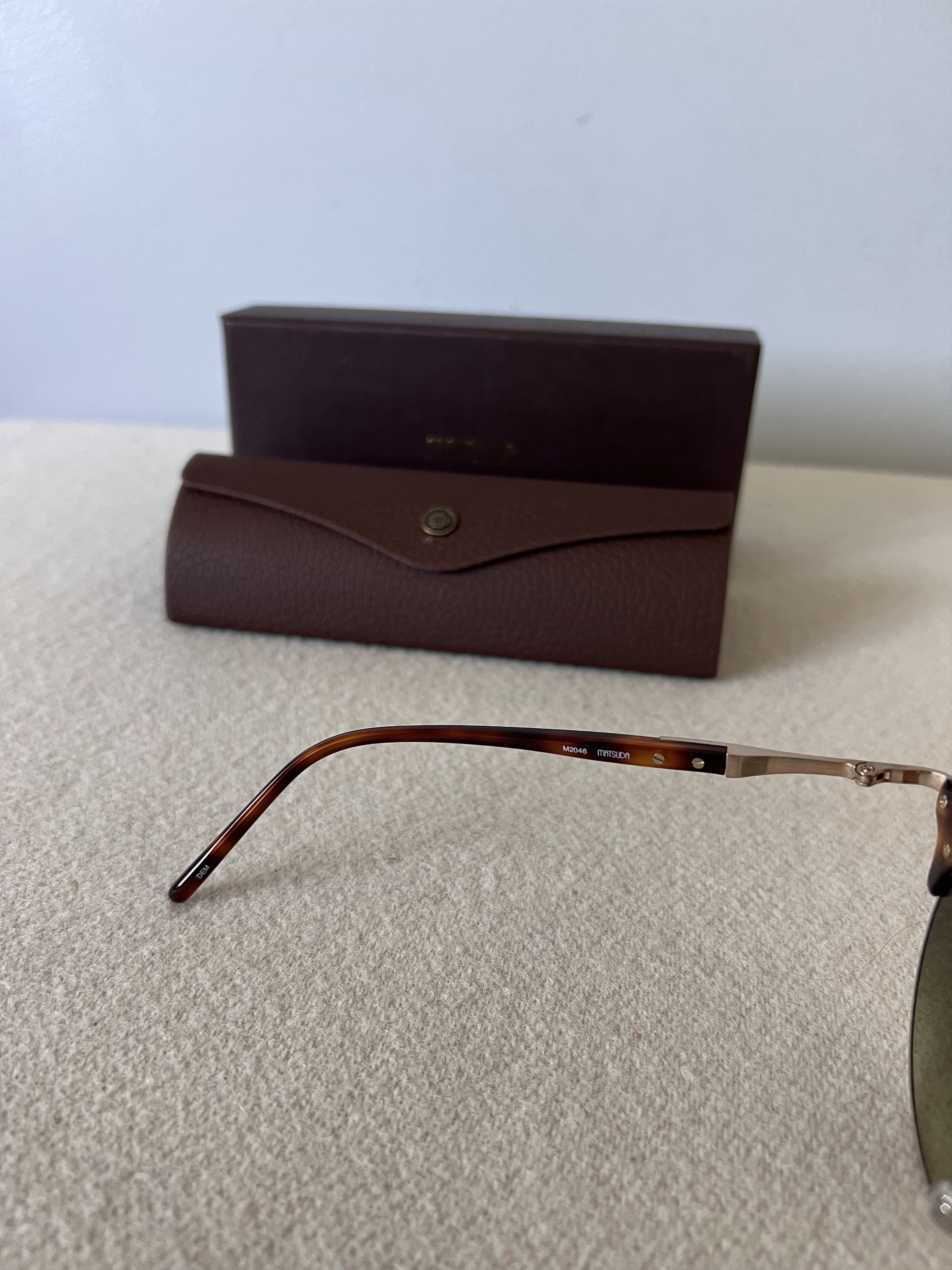 Matsuda Matsuda M2046 Cat Eye Sunglasses in Demi Size ONE SIZE - 6 Thumbnail