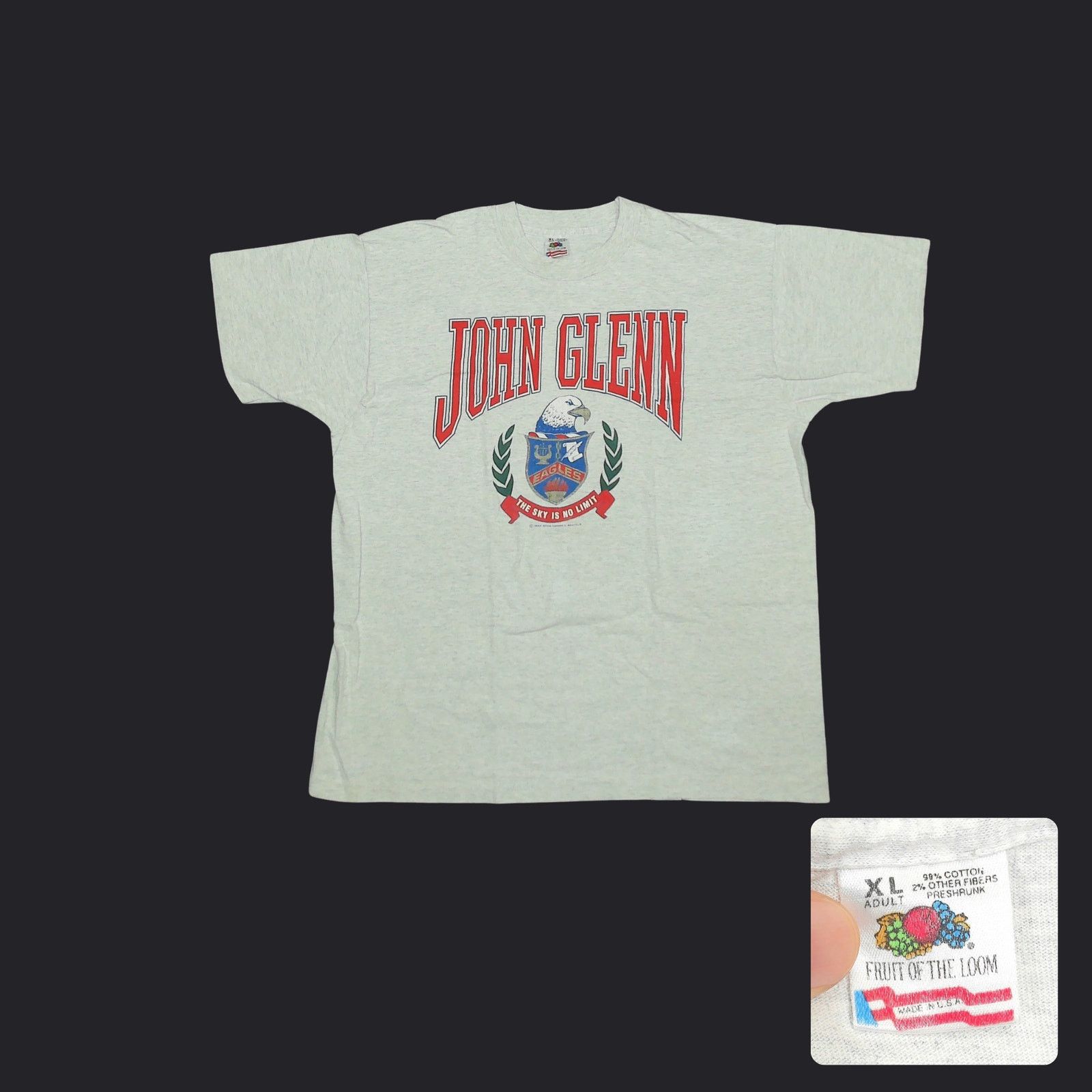 Fruit Of The Loom Fruit Of The Loom Vintage 1992 Single Stitch Eagle Tee XXL Size US XXL / EU 58 / 5 - 1 Thumbnail