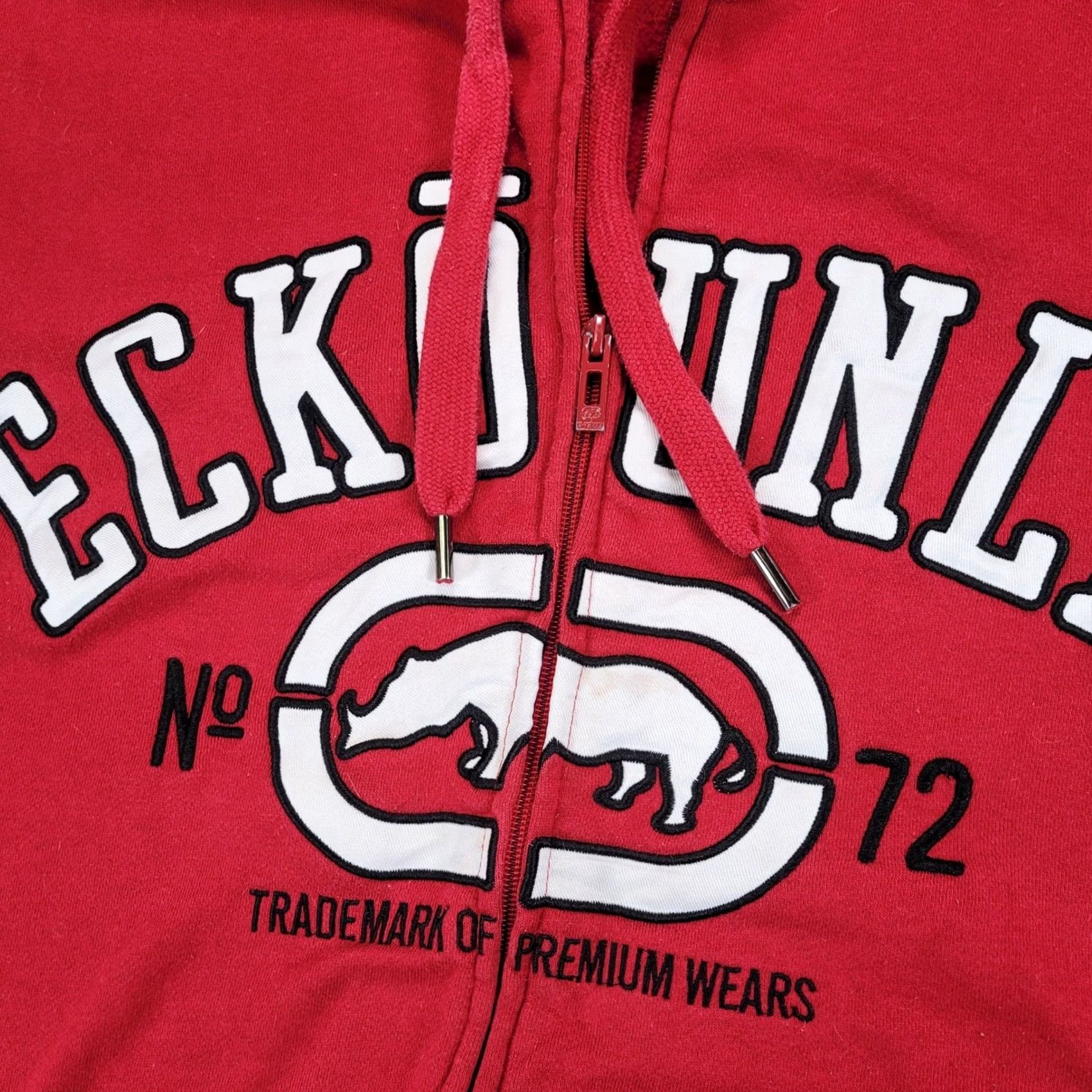 Ecko Unltd. Ecko Unltd Red Graphic Hoodie Full Zip Sweatshirt XL Mens Y2K Rhino Logo Size US XL / EU 56 / 4 - 3 Thumbnail