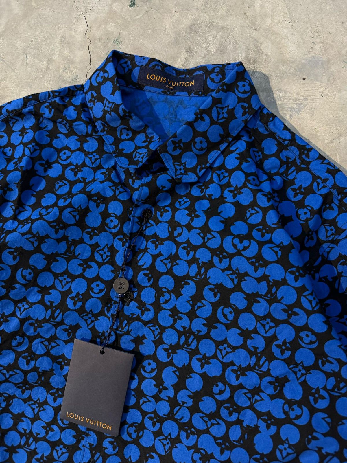 Louis Vuitton Louis Vuitton x Virgil Blue Monogram Oversized Polo Size US XL / EU 56 / 4 - 2 Thumbnail