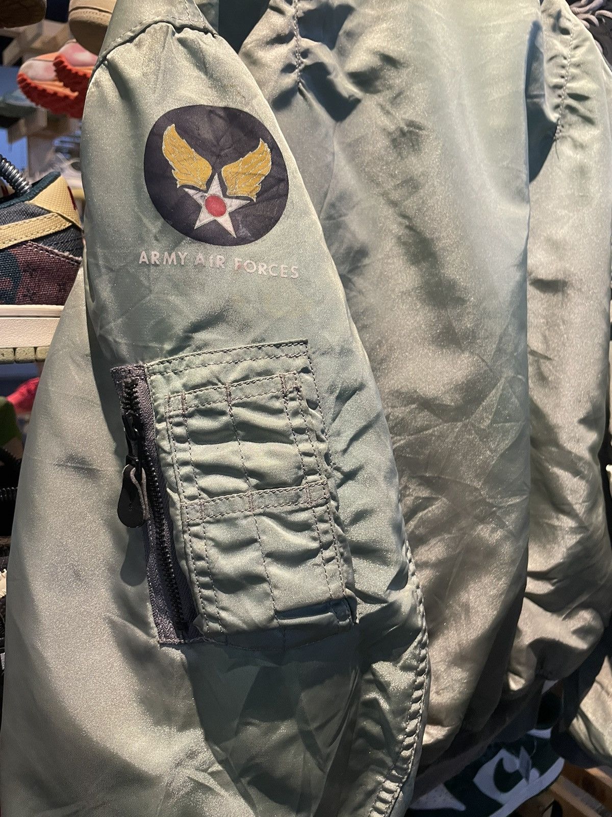 Vintage 🦍Vintage army air forces flying man jacket 🦍 Size US L / EU 52-54 / 3 - 7 Thumbnail