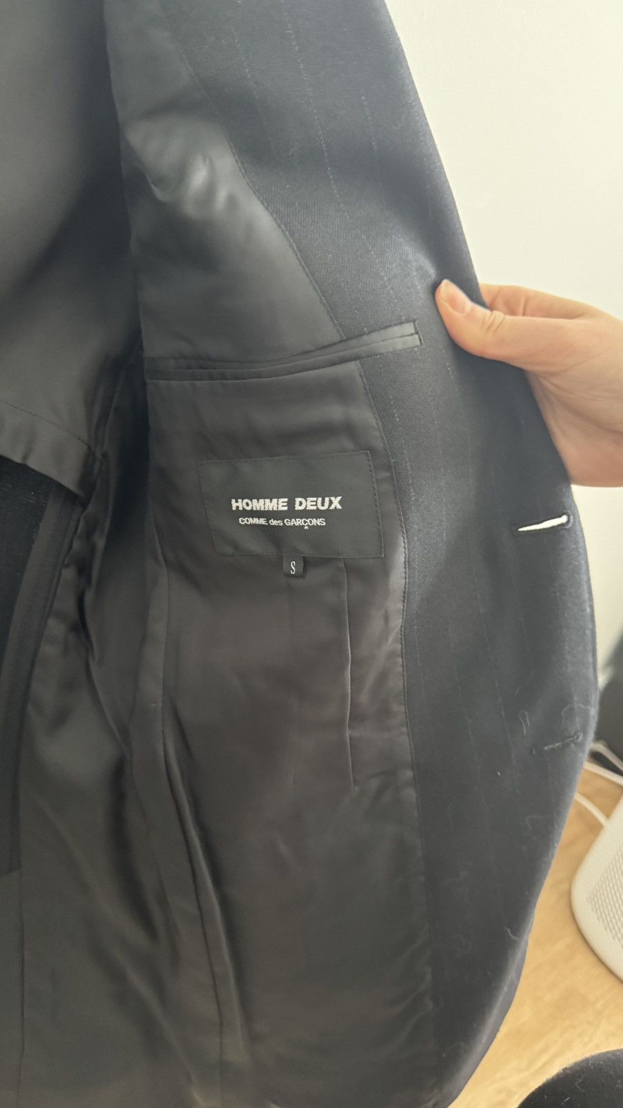 Comme des Garcons Comme des Garçons Homme Deux black blazer with satin lining Size US S / EU 44-46 / 1 - 4 Thumbnail