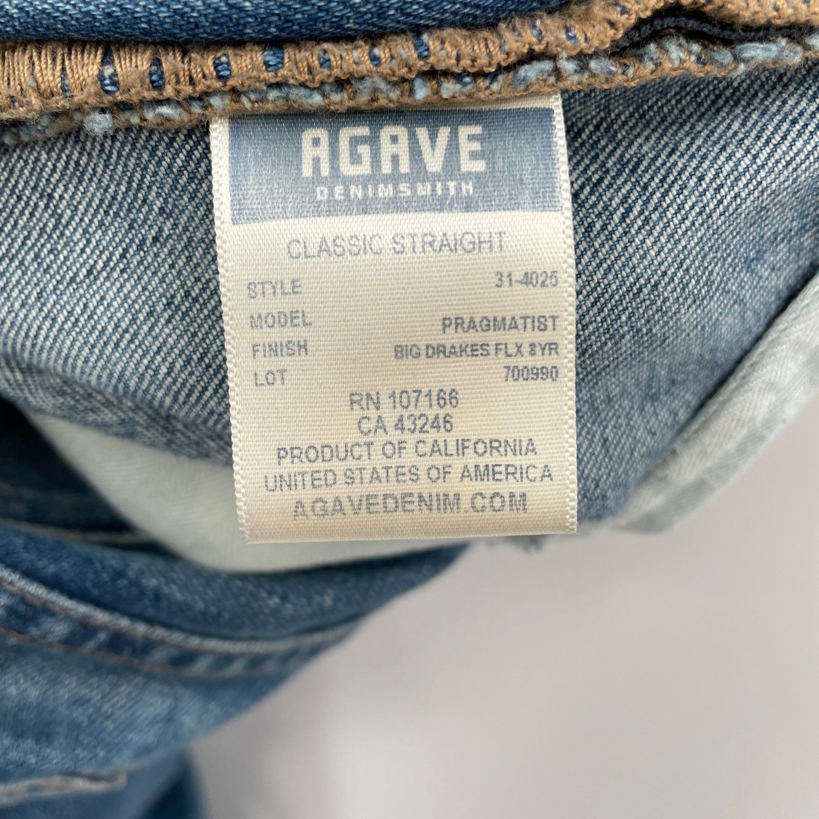 Agave AGAVE Denim Pragmatist Classic Straight Leg Jean // 31x30 Size US 31 - 9 Thumbnail