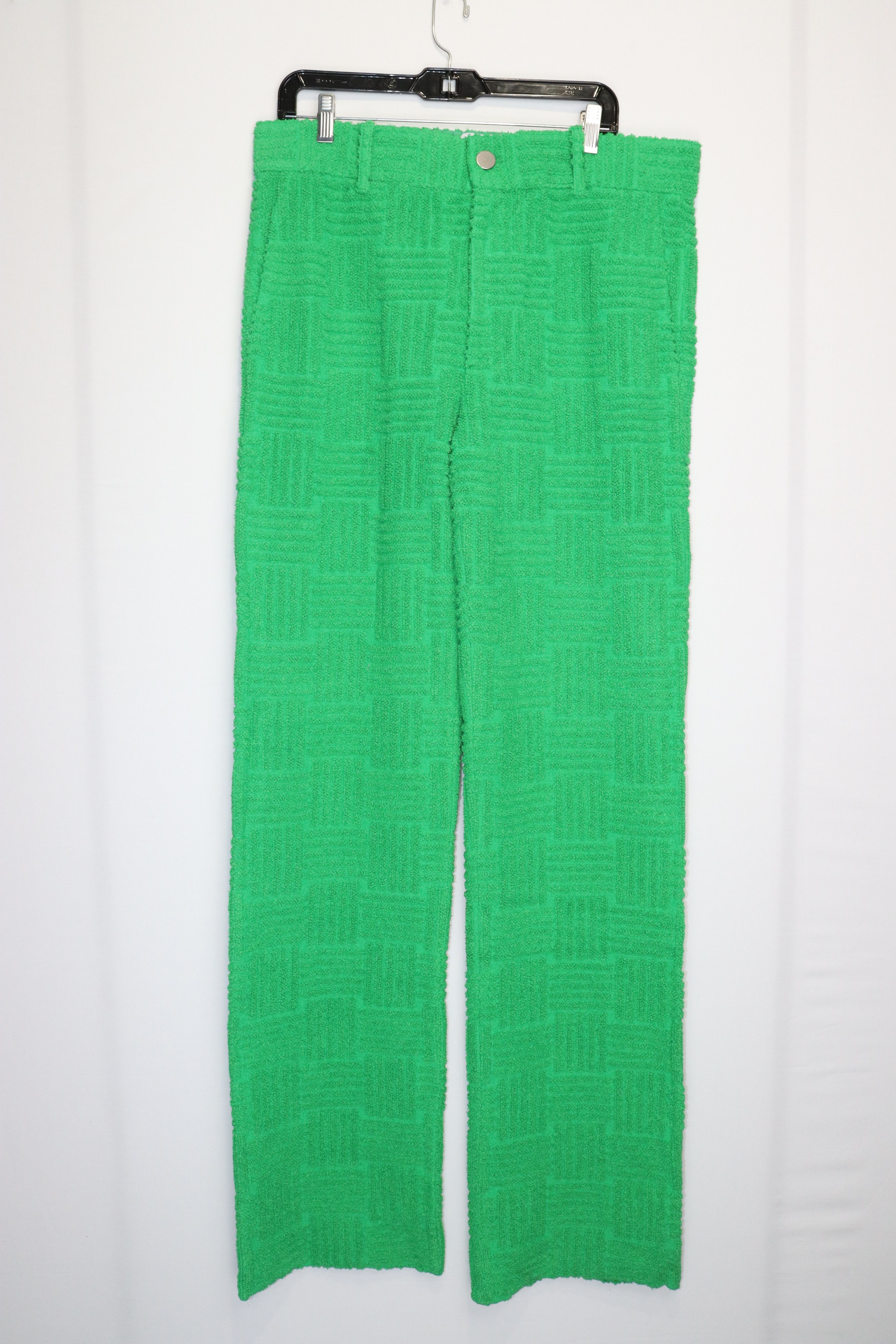 image of Bottega Veneta O1Rshd Mw Jacquard Towelling Knit In Green, Men's (Size 32)