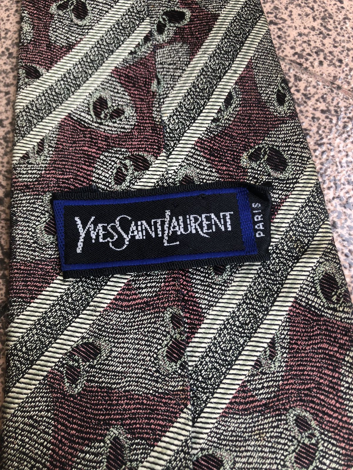 Yves Saint Laurent Ysl tie pattern Size ONE SIZE - 4 Thumbnail