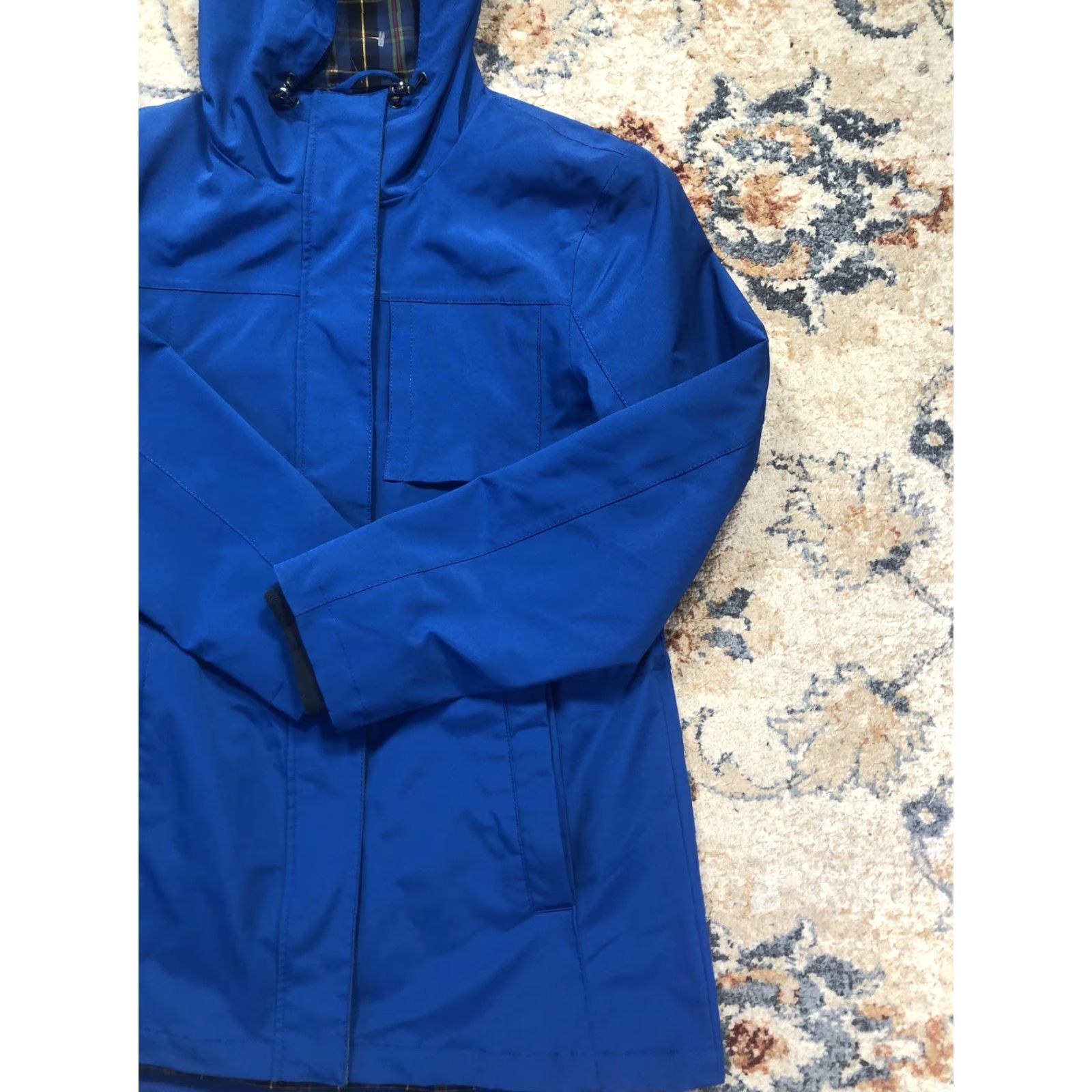 Pendleton Pendleton Jacket Women's M Hooded Full Zip Blue Plaid Lined Rain Outdoor Mid-Length Coat Size M / US 6-8 / IT 42-44 - 4 Thumbnail