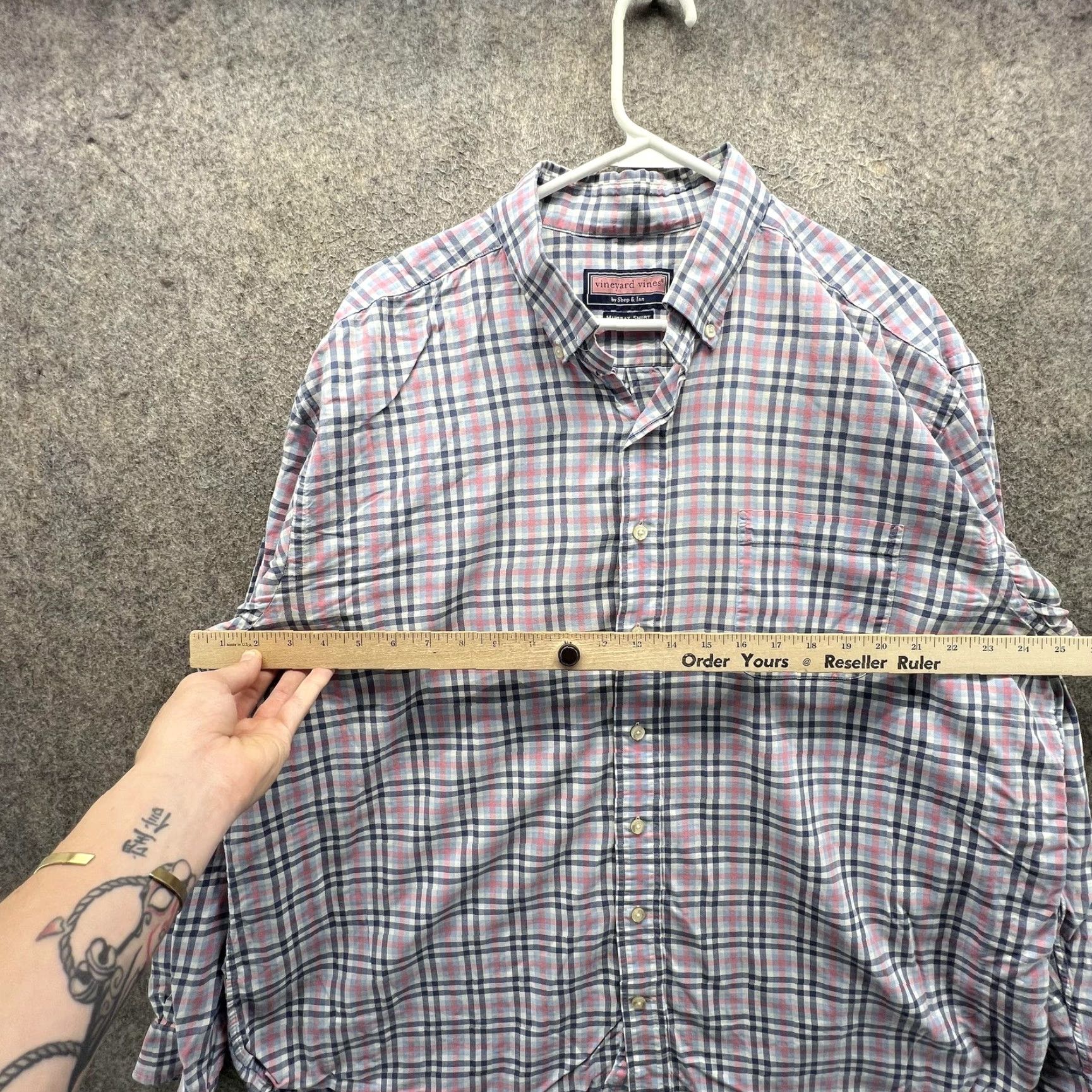 Vineyard Vines Vineyard Vines Shirt Mens XL Blue Plaid Murray Long Sleeve Button Front Size US XL / EU 56 / 4 - 4 Thumbnail