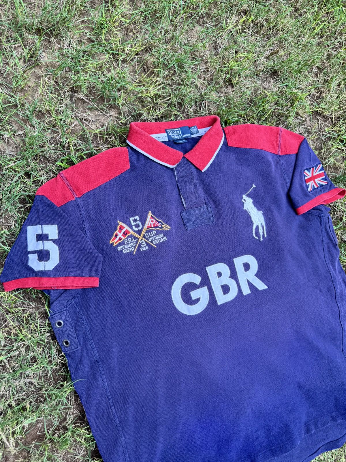 Polo Ralph Lauren Polo Ralph Lauren Great Britain Polo Shirt Chief Keef Style Size US XXL / EU 58 / 5 - 4 Thumbnail