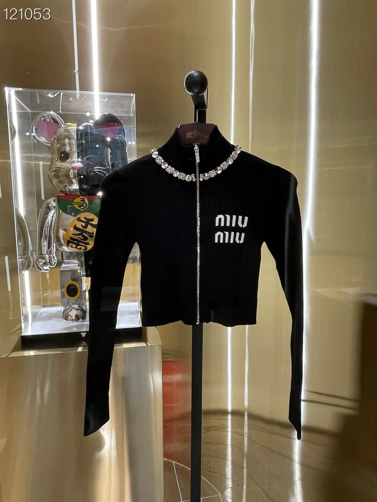 Miu Miu Miumiu Logo Embroidered Diamante Turtleneck Sweater Size S / US 4 / IT 40 - 1 Thumbnail