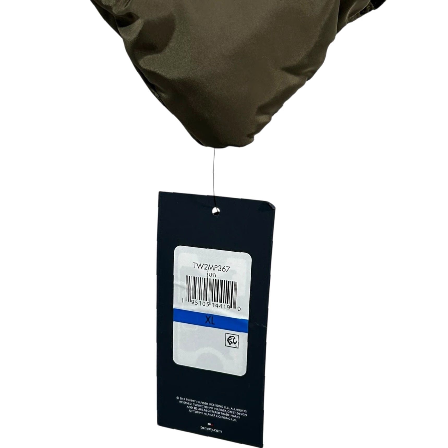 Tommy Hilfiger Tommy Hilfiger Women's Puffer Jacket Hooded Mid-Length XL Olive Green Belted Waist Full Zip Size XL / US 12-14 / IT 48-50 - 8 Thumbnail