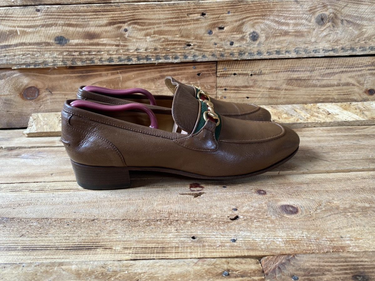 Gucci Gucci horsebit bixton 3 stripe leather loafers sz uk 7.5 Size US 8.5 / EU 41-42 - 9 Thumbnail